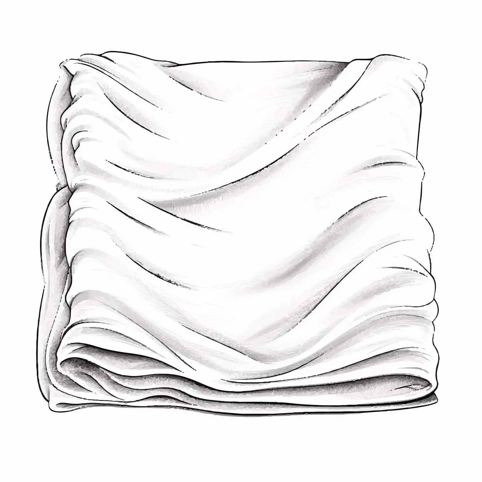 Outline Vector Illustration of Fabric on White — free download from Dotvec