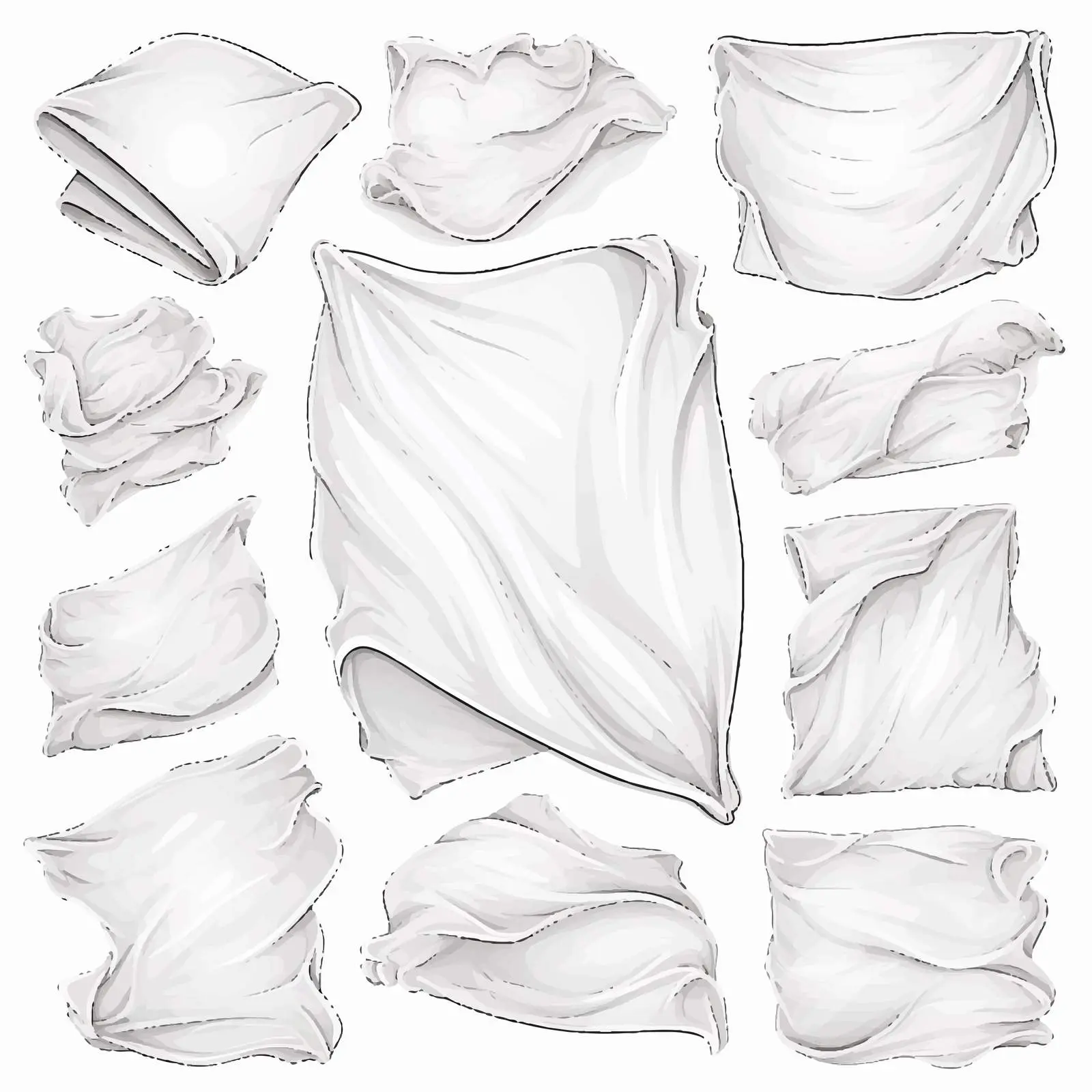Cloth Outline Vector Illustration on White Background — free download from Dotvec