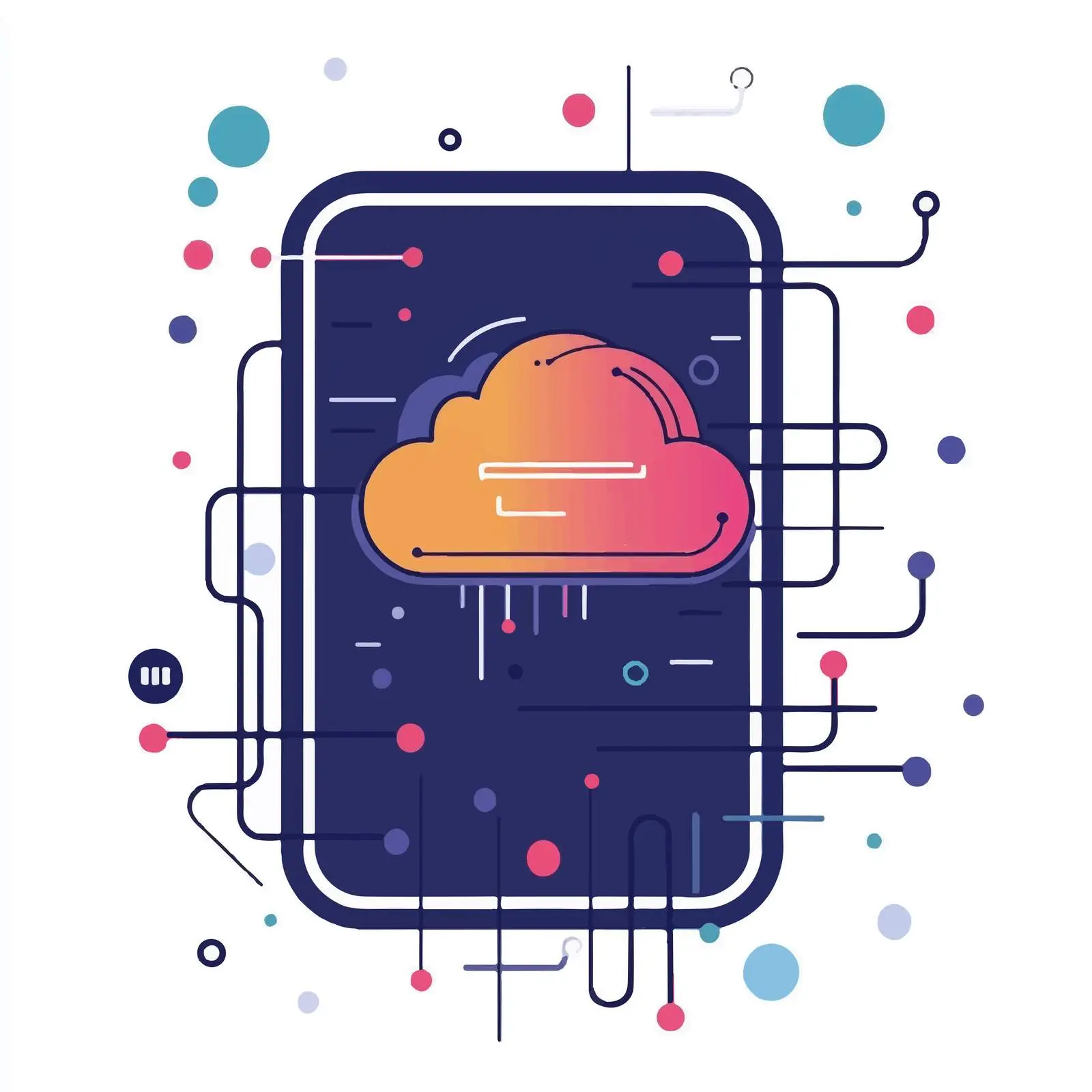 Cloud Computing Technology Vector Illustration — free download from Dotvec