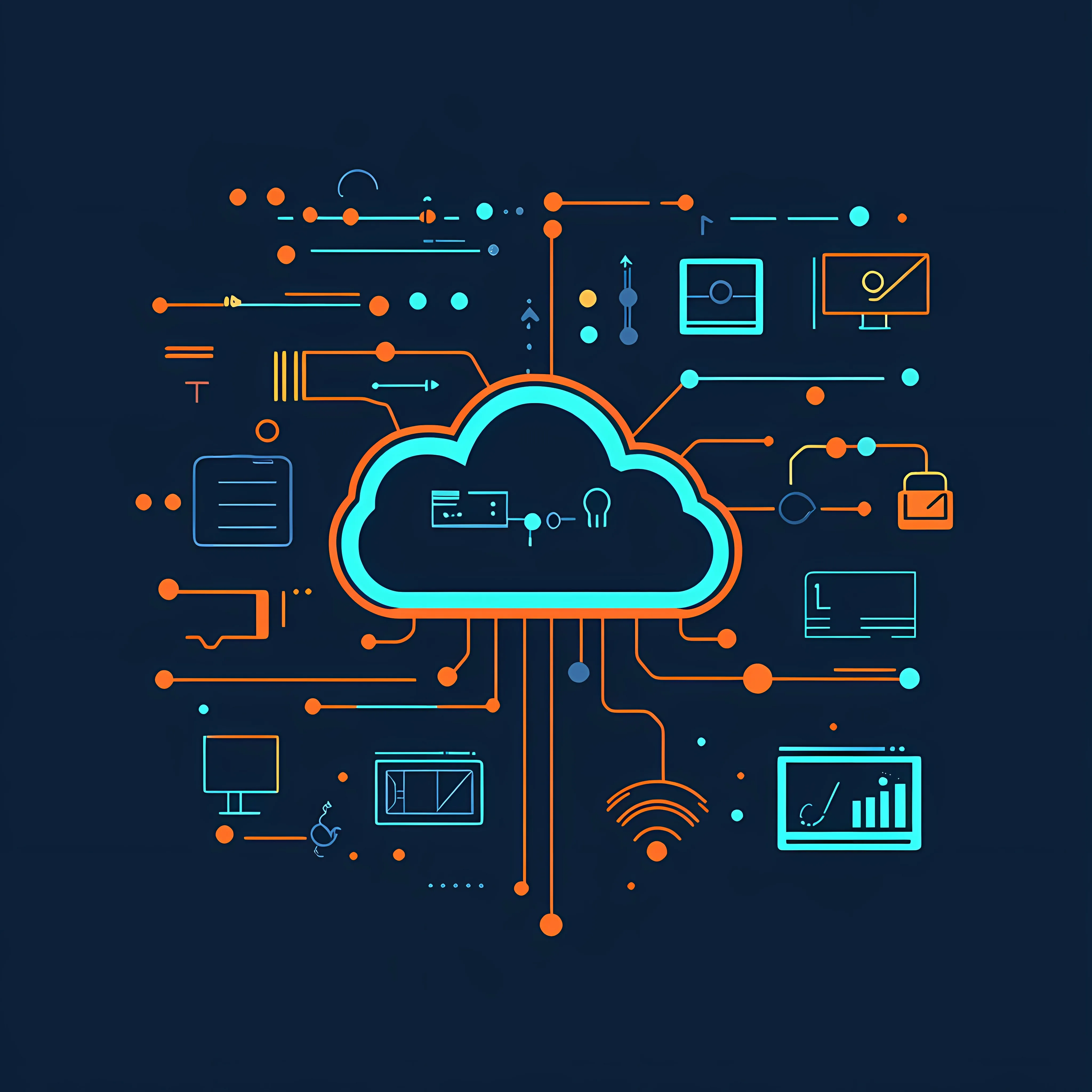 Cloud Computing Security Vector Illustration – free it security image from Dotvec