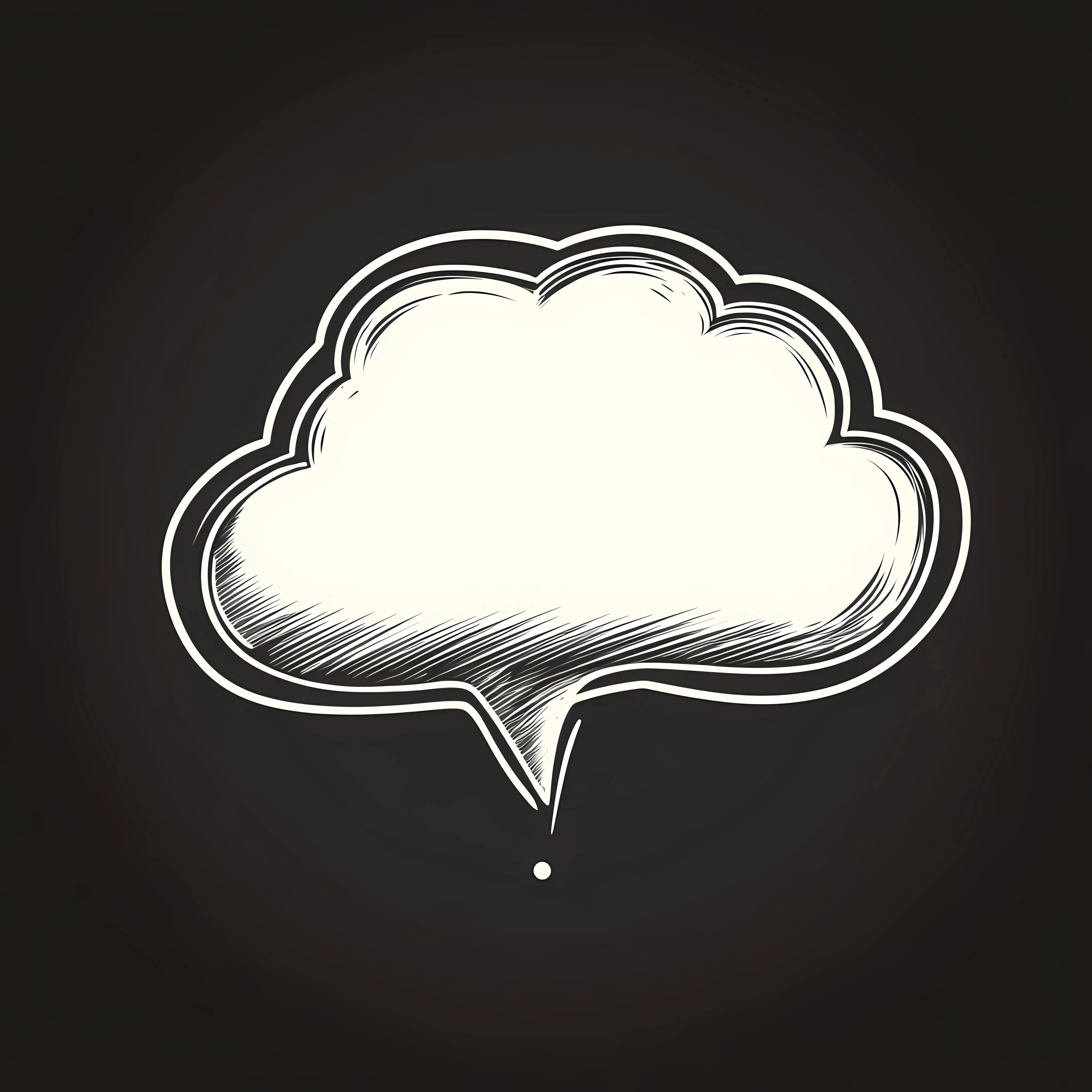 White Cloud-Shaped Speech Bubble Illustration — free download from Dotvec