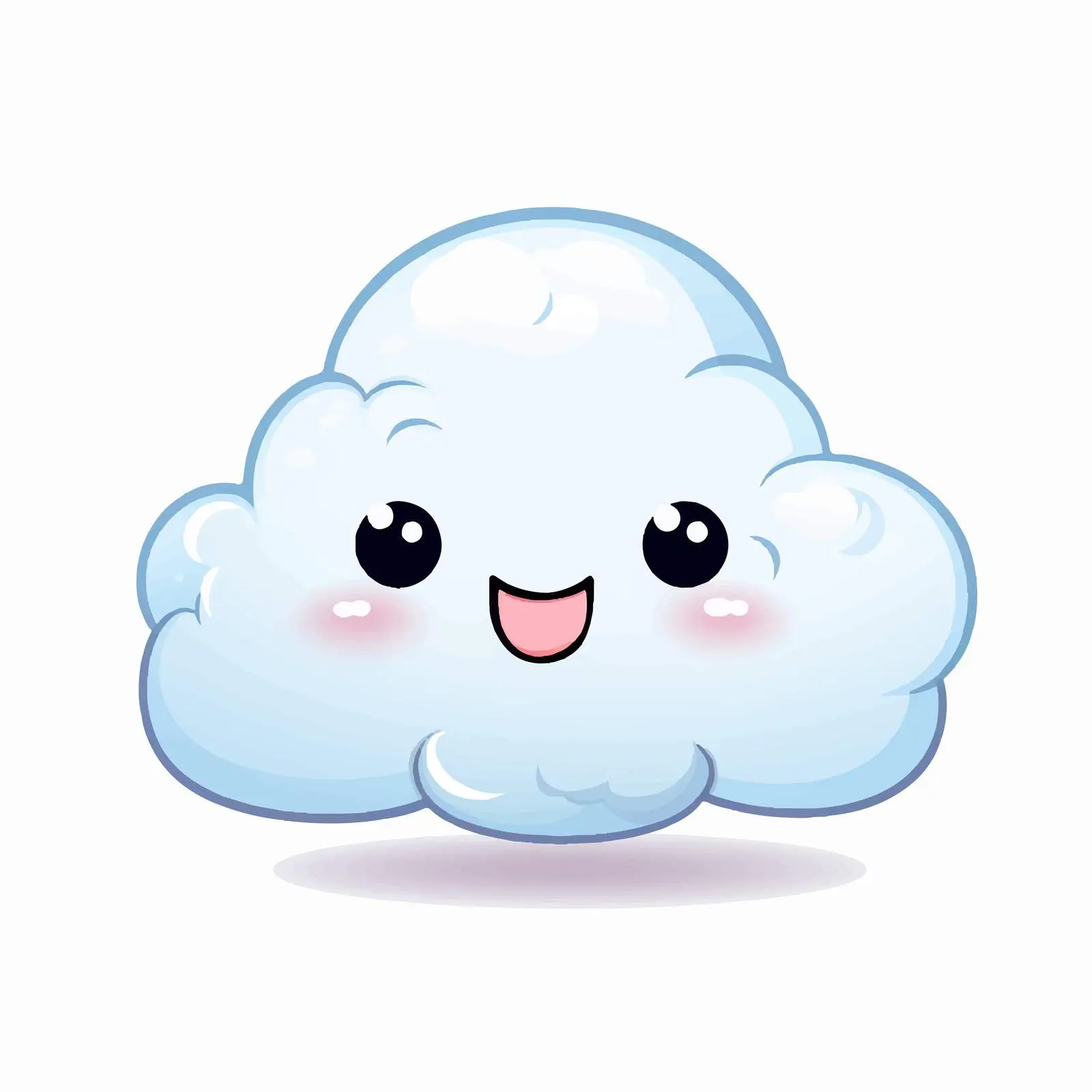 Kawaii Cartoon Character in Cloudy Sky Vector — free download from Dotvec