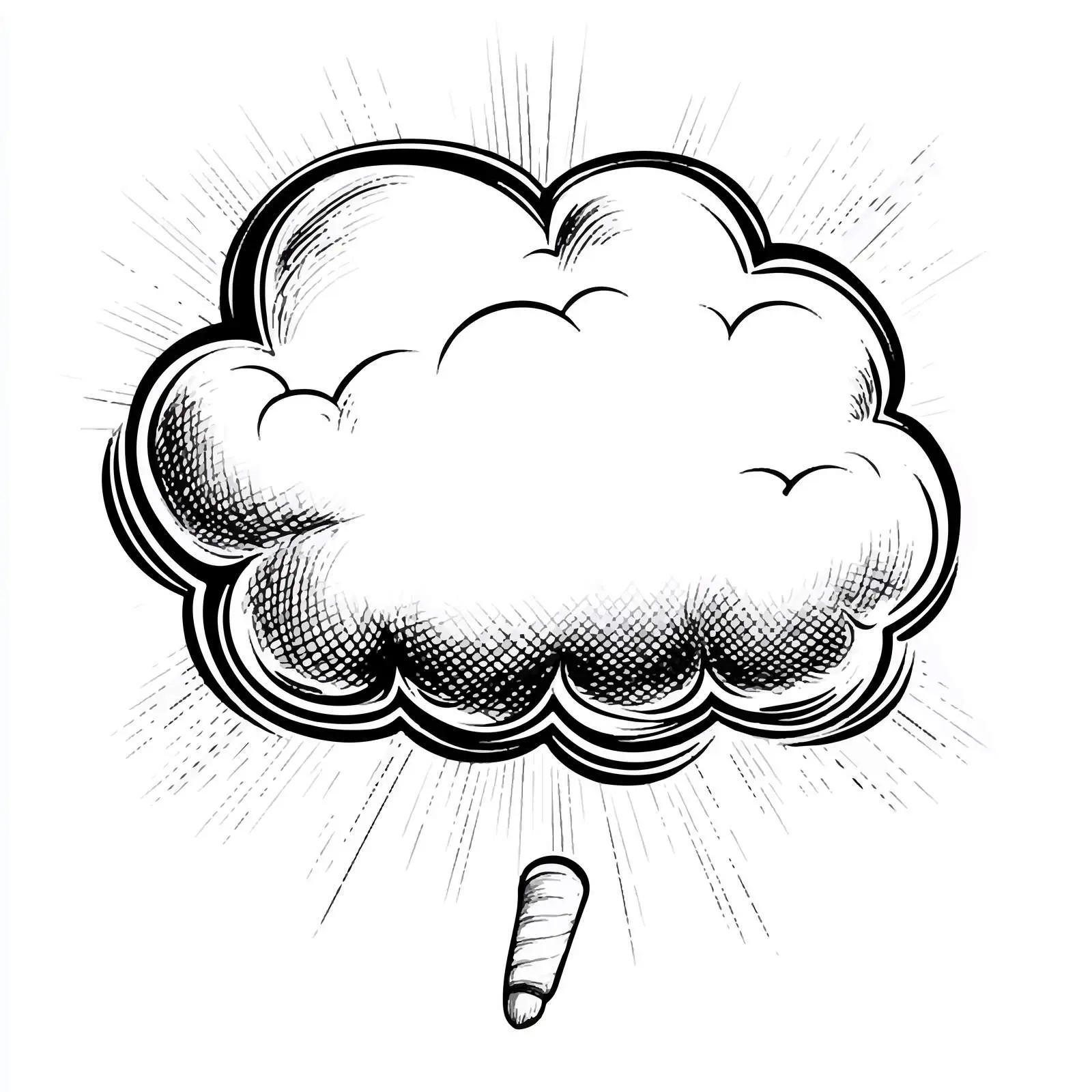 Cartoon Cloud Speech Bubble Vector — free download from Dotvec