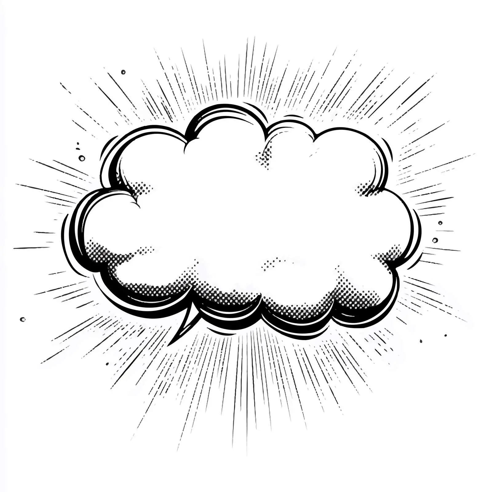 Cartoon Cloud Speech Bubble Vector — free download from Dotvec