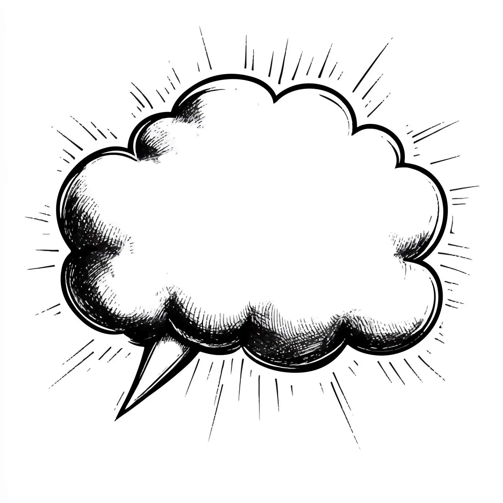 Cartoon Cloud Speech Bubble Vector — free download from Dotvec