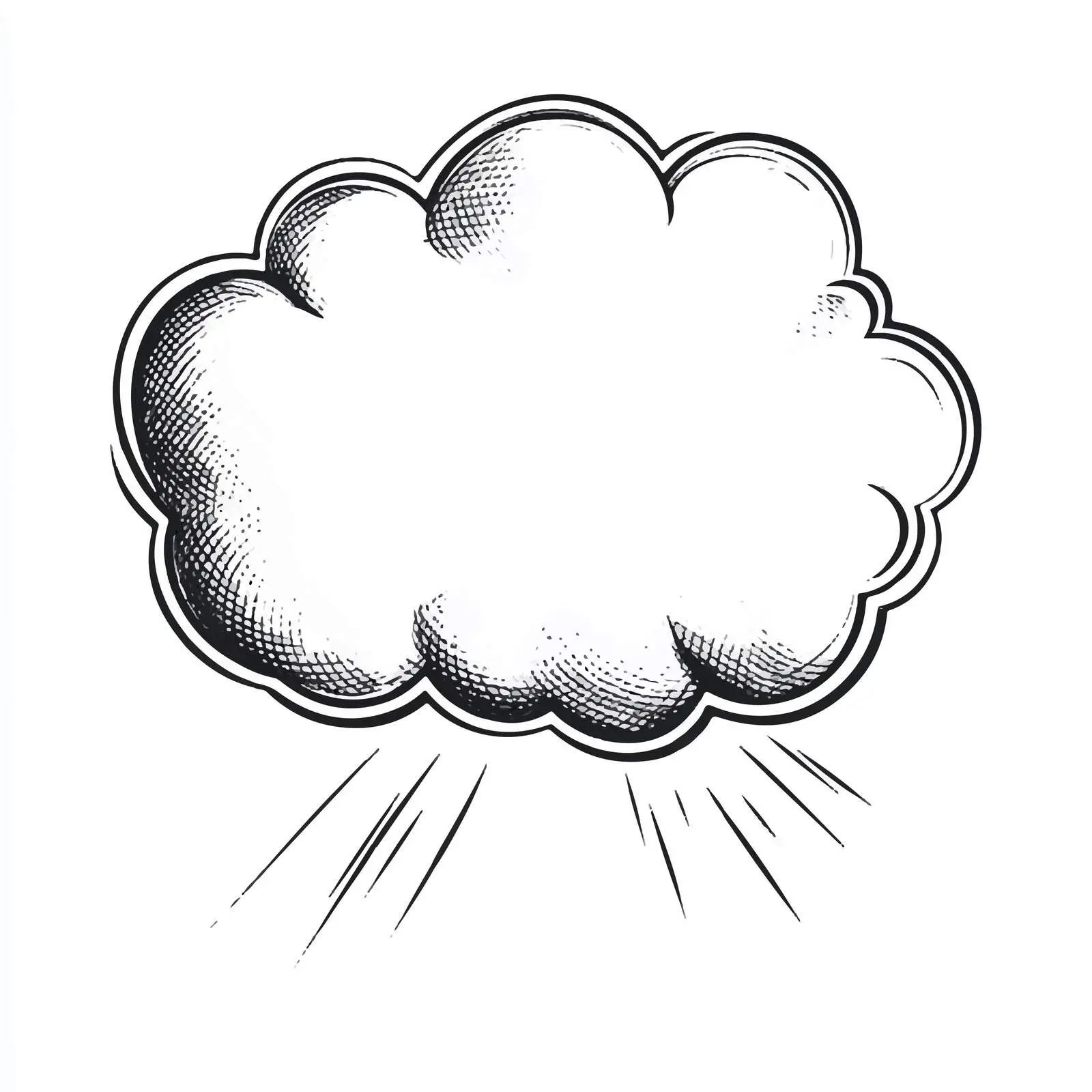 Cartoon Cloud Speech Bubble Vector — free download from Dotvec