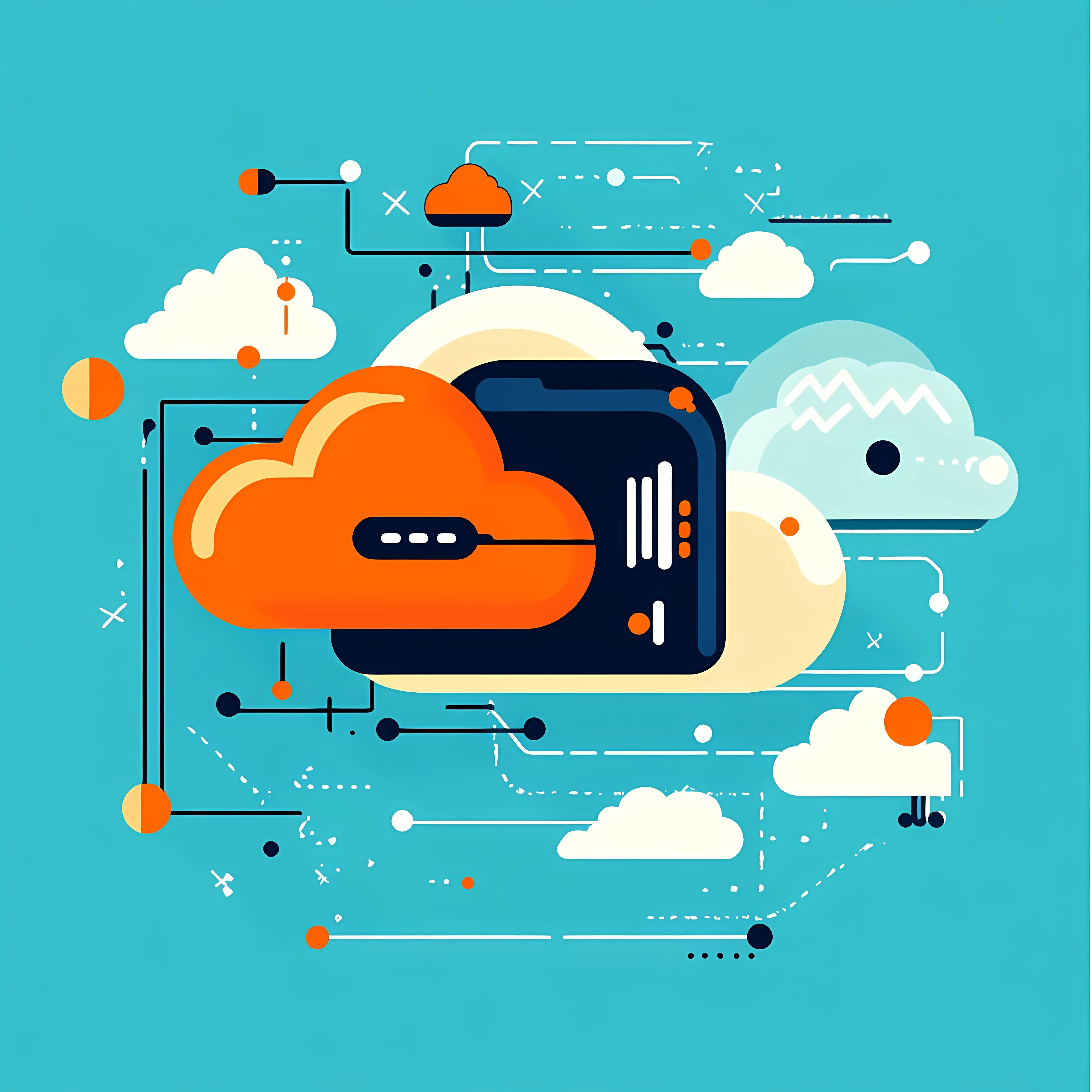 Cloud Storage Security Vector Illustration – free it security image from Dotvec