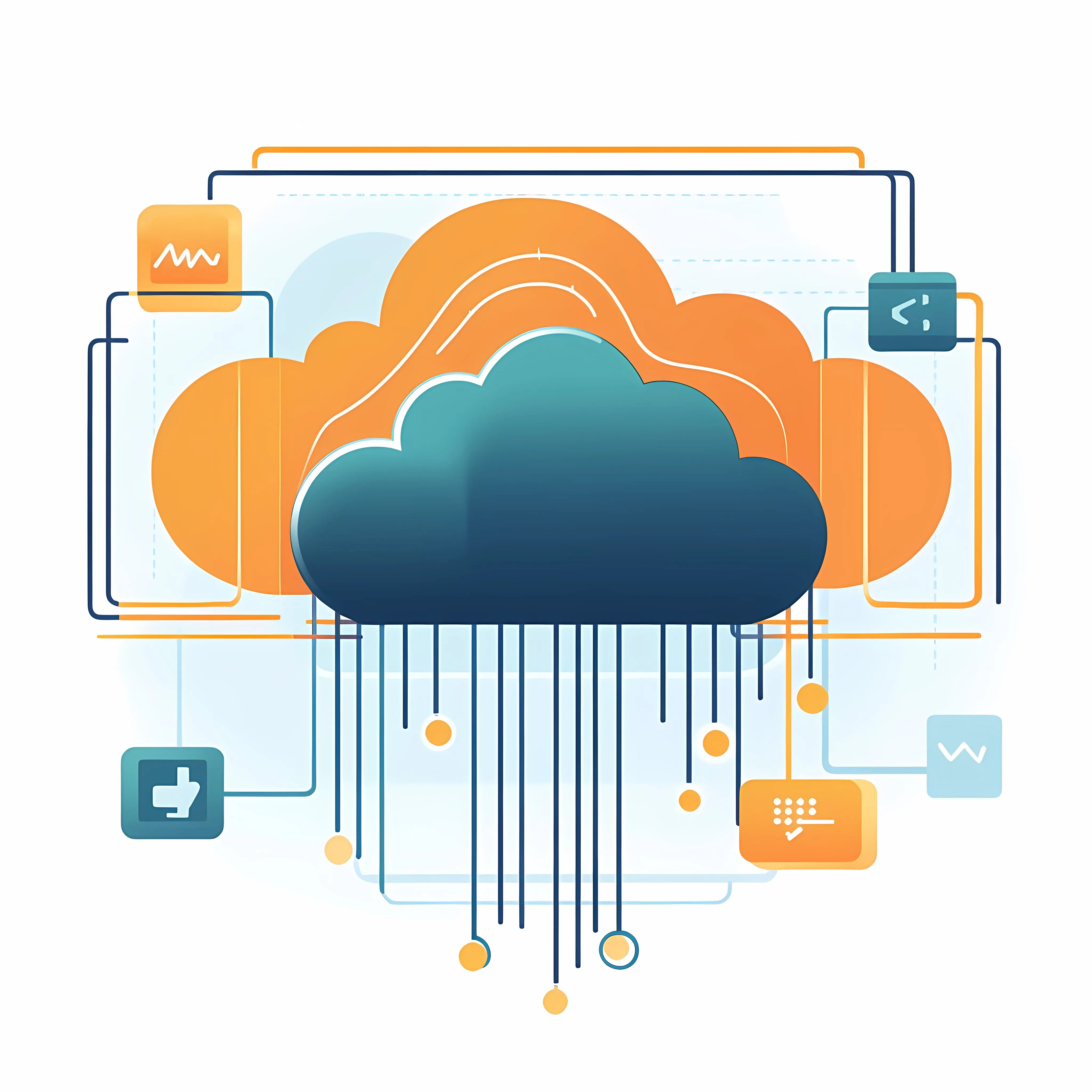 Cloud Storage Security Vector Illustration – free it security image from Dotvec