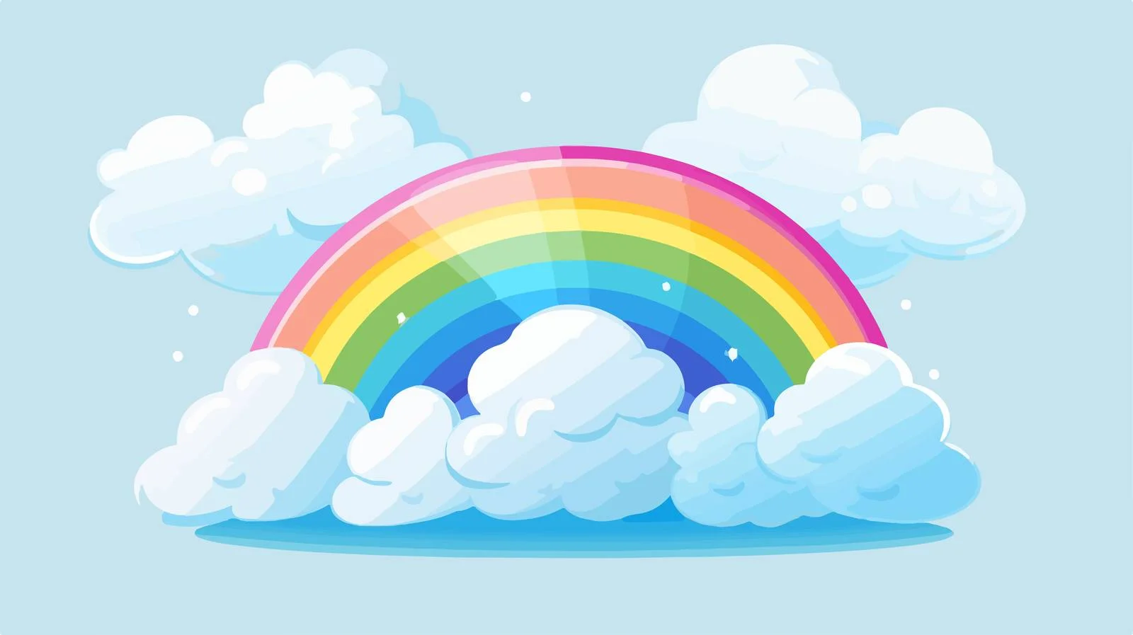 Whimsical Rainbow Cloud Cartoon Vector Design — free download from Dotvec