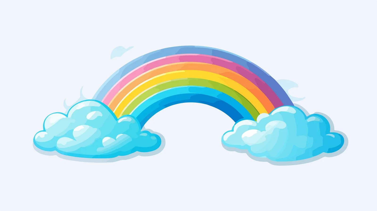 Whimsical Rainbow Cloud Cartoon Vector Illustration — free download from Dotvec