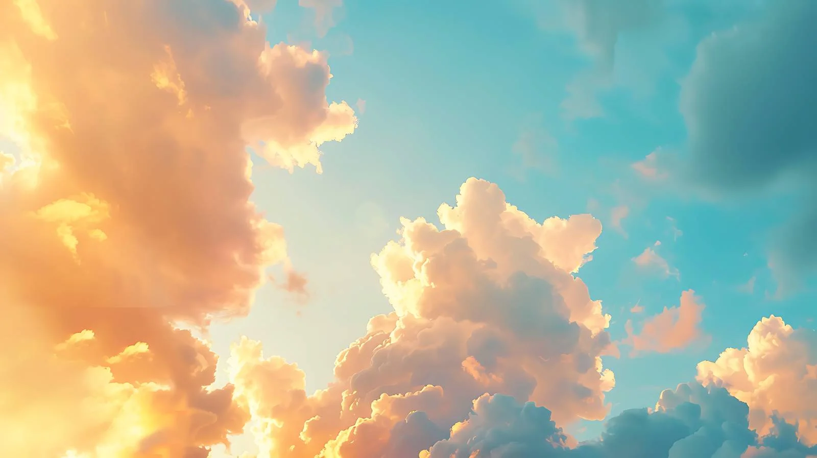 Golden Hour Clouds in Evening Sky — free download from Dotvec