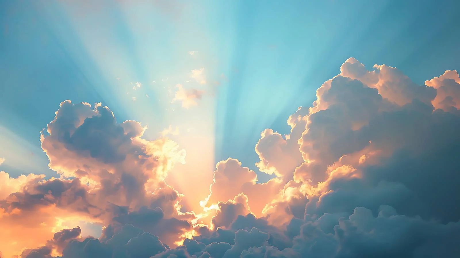 Sunset Radiance on Evening Sky Clouds — free download from Dotvec
