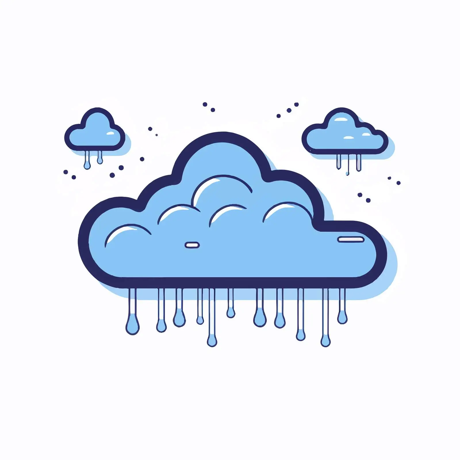Cloudy Overcast Weather Icon with Clouds — free download from Dotvec