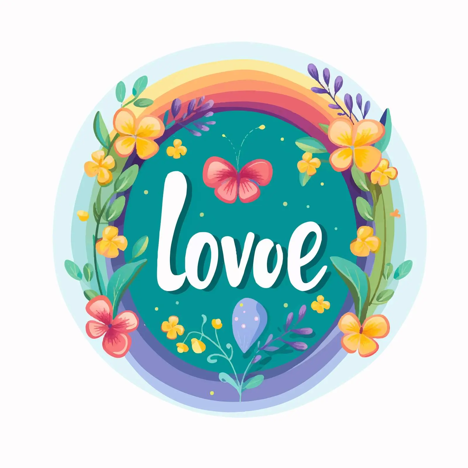 Cute Clover Shamrock Greeting Card with Love Inscription — free download from Dotvec