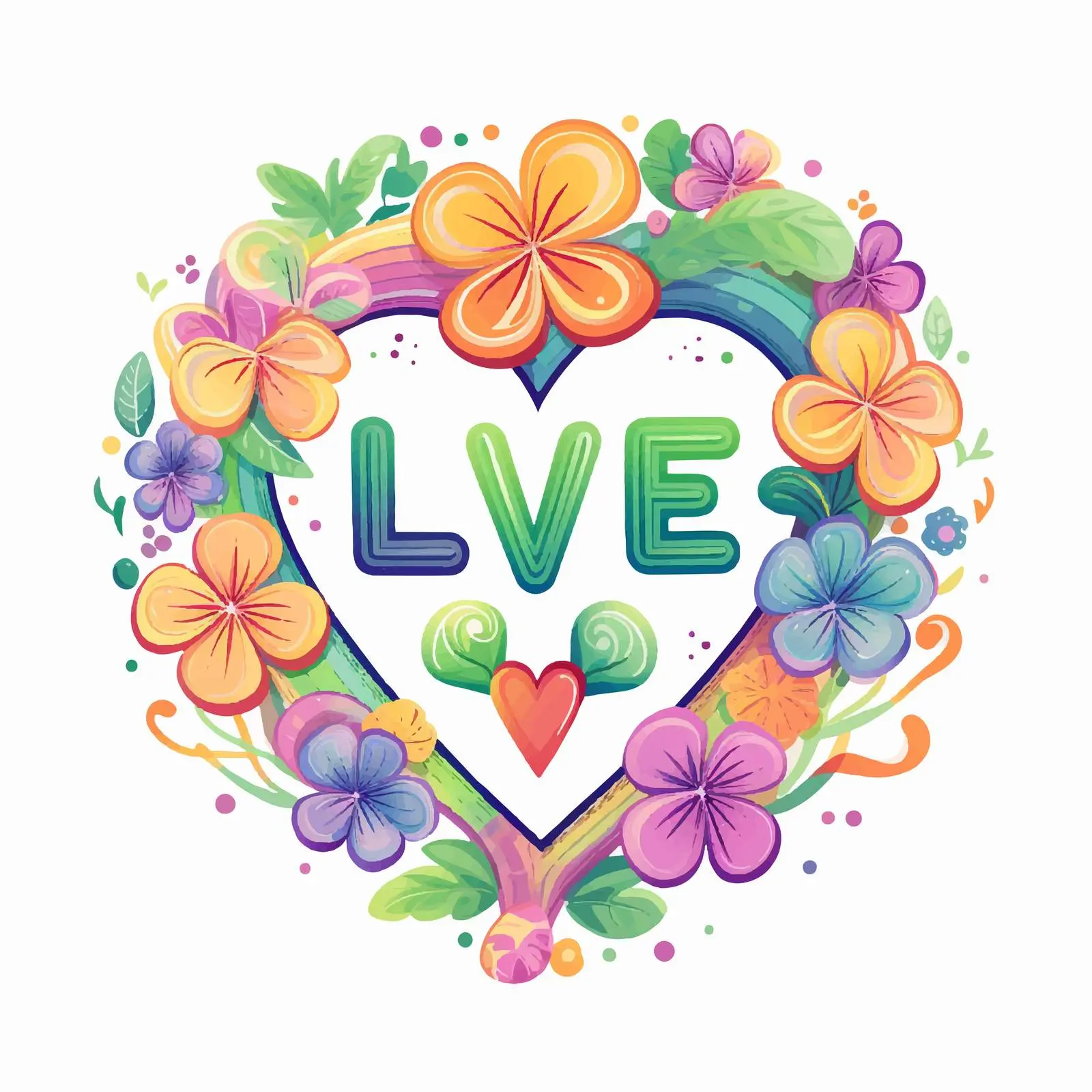 Cute Clover Shamrock Love Greeting Card Vector — free download from Dotvec