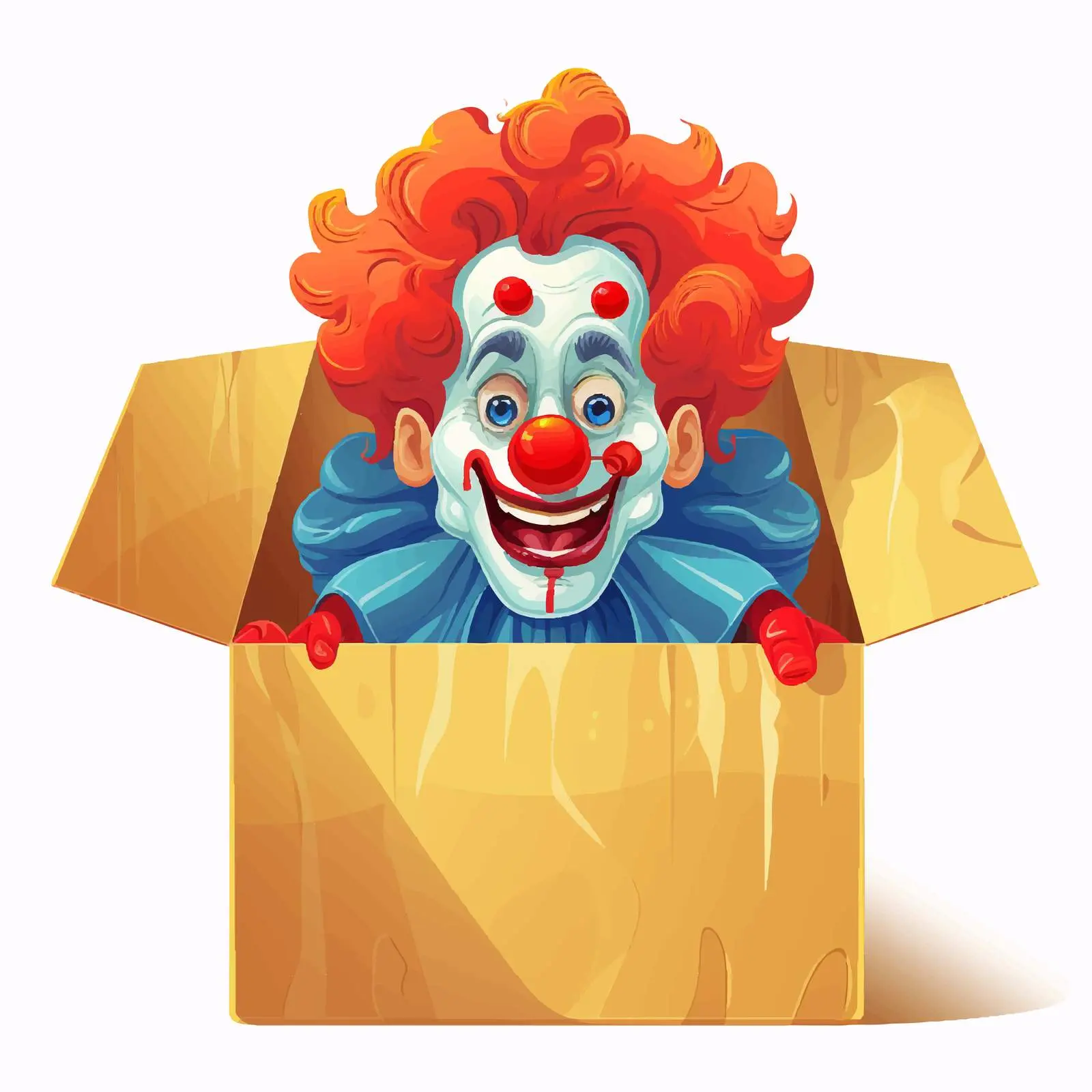Clown Jack in the Box Toy Illustration — free download from Dotvec