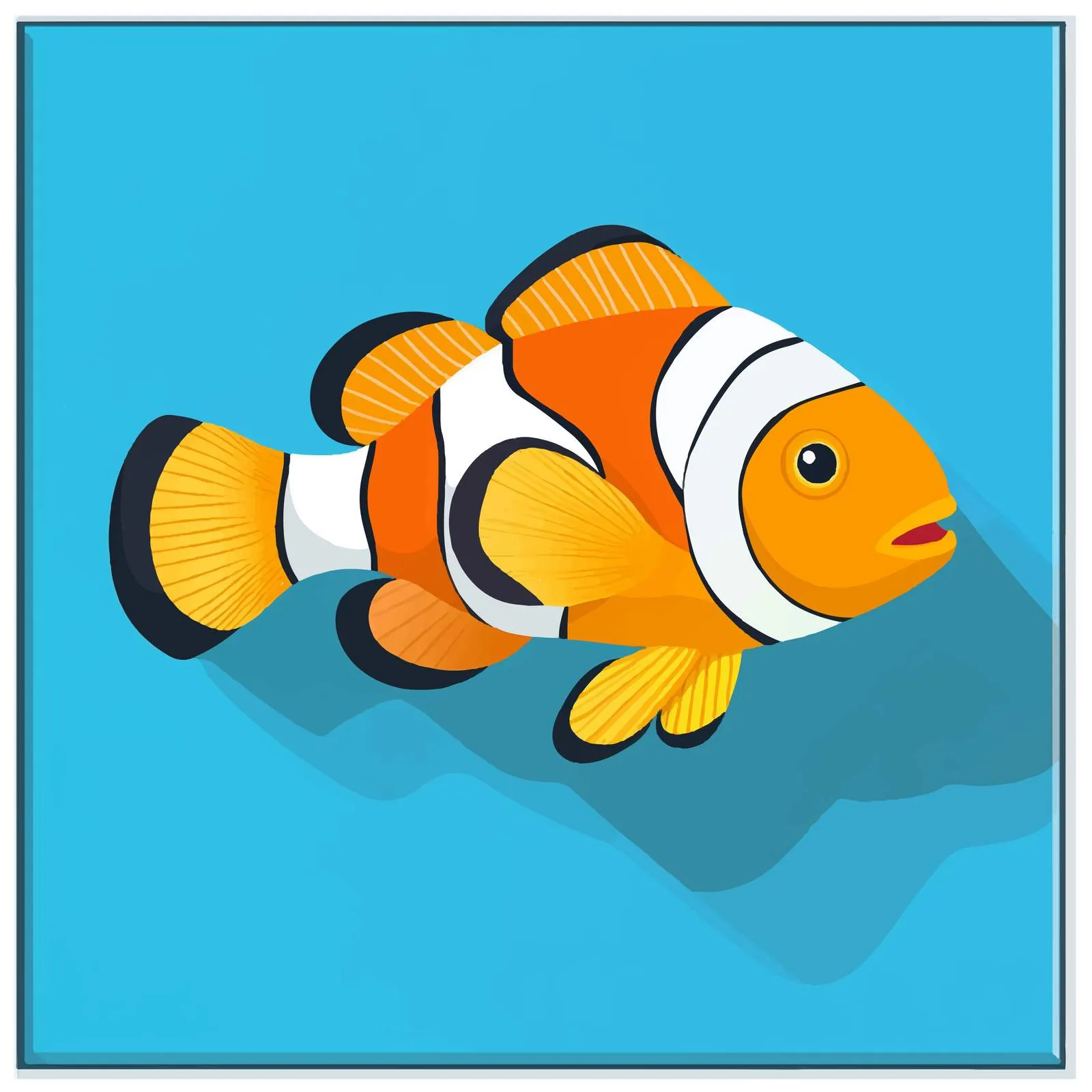 Flat Vector Clownfish Icon Illustration — free download from Dotvec