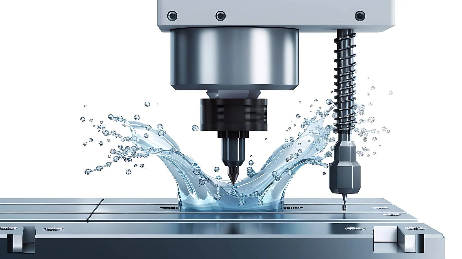 CNC Drilling with Coolant – free metalwork image from Dotvec