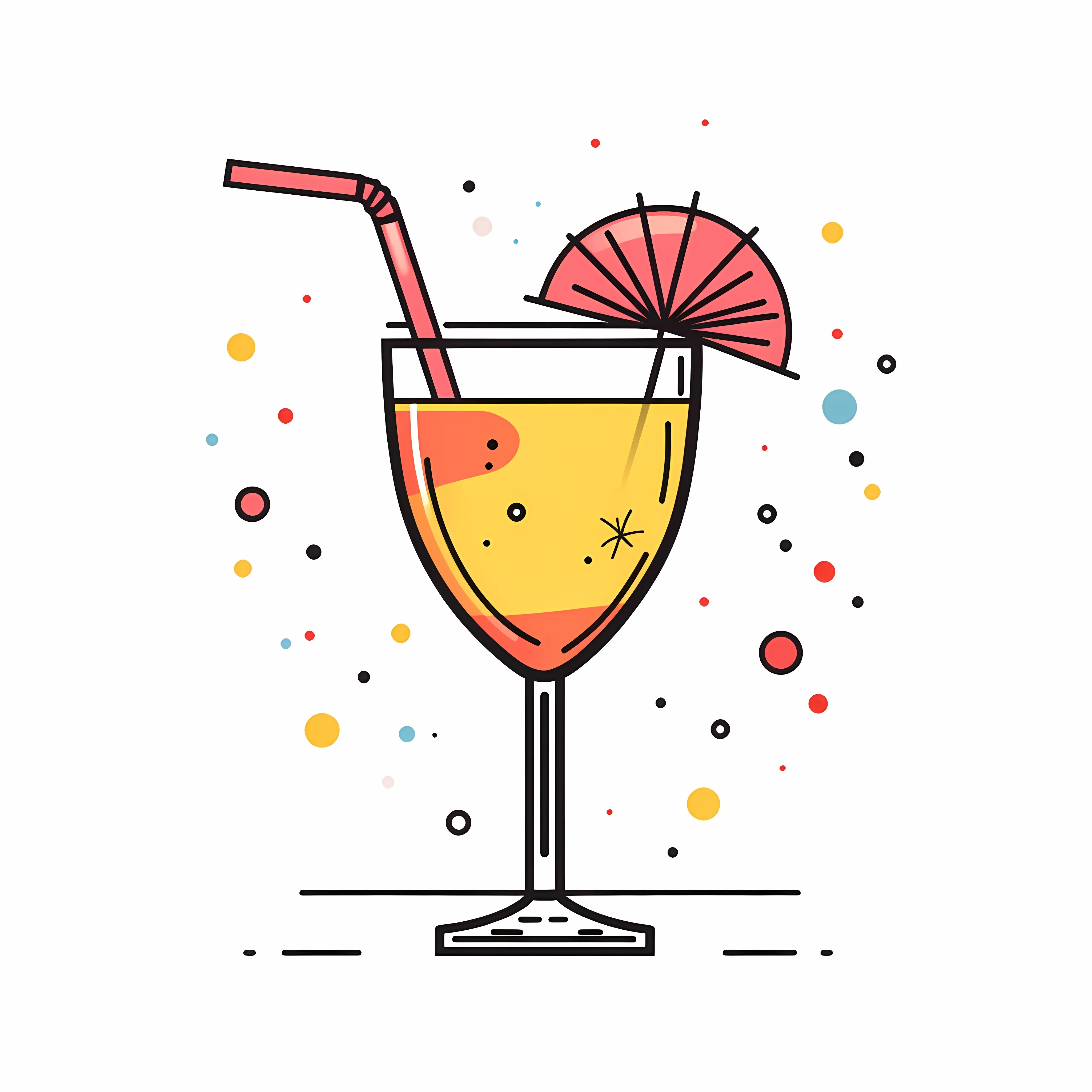 Cocktail Decoration Concept with Umbrella Icon — free download from Dotvec