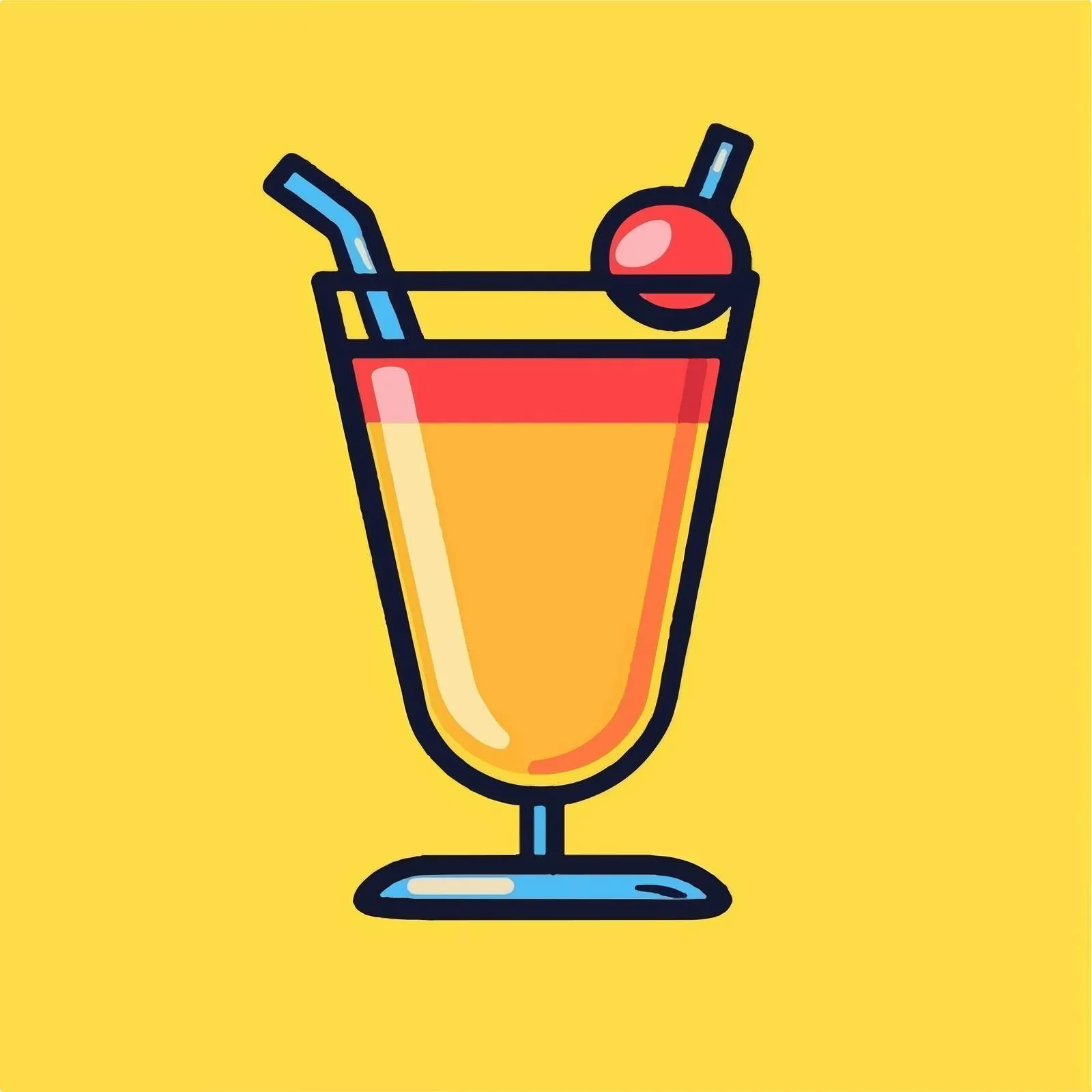 Colorful Cocktail Icon Vector Design — free download from Dotvec