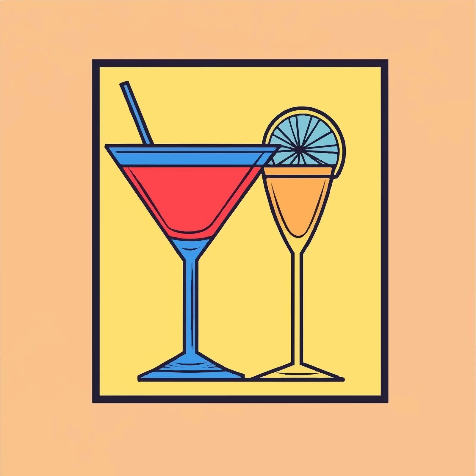 Colorful Cocktail Icon Vector Design — free download from Dotvec
