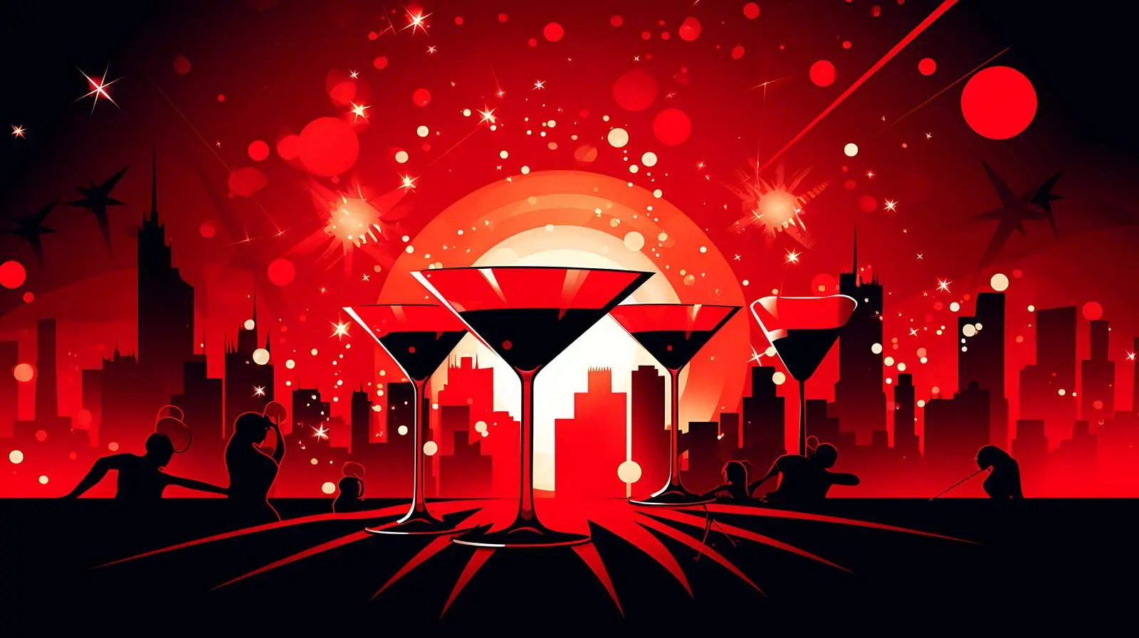 Elegant All Night Cocktail Party Flyer — free download from Dotvec