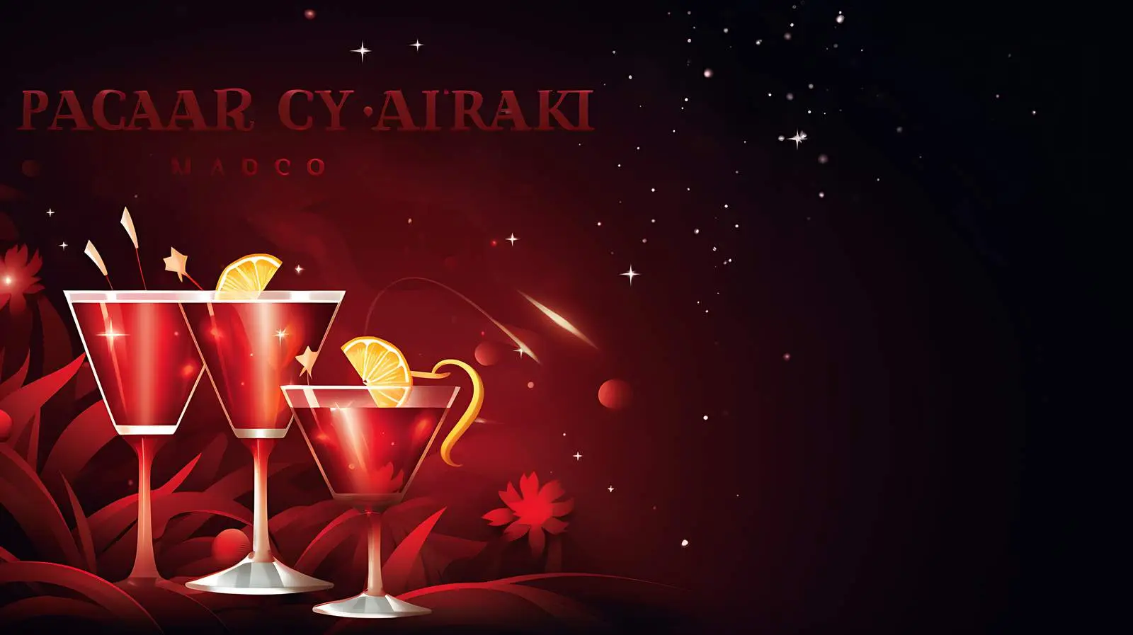 Dark Red Cocktail Party Flyer — free download from Dotvec