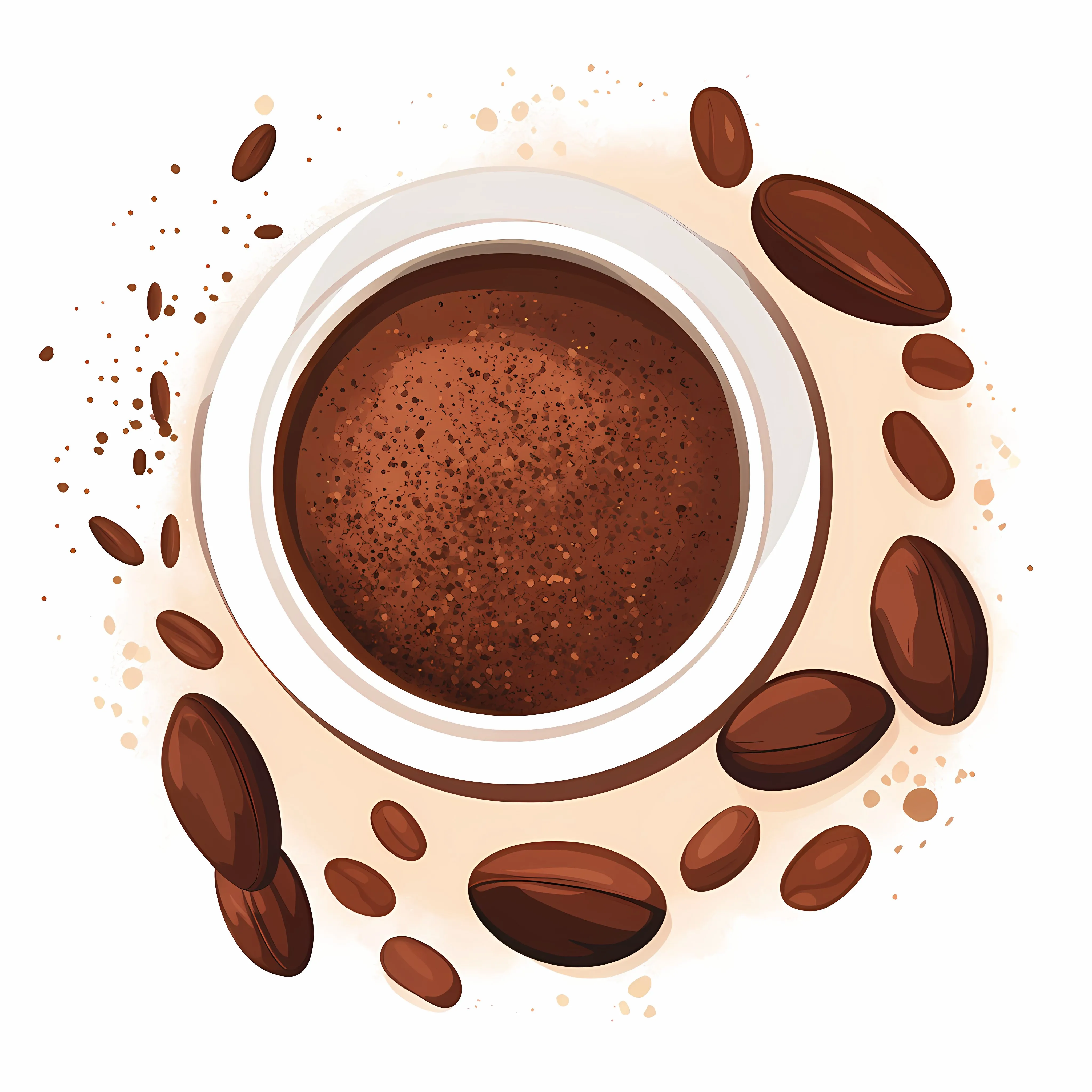 Cocoa Powder and Dried Beans Vector Illustration — free download from Dotvec