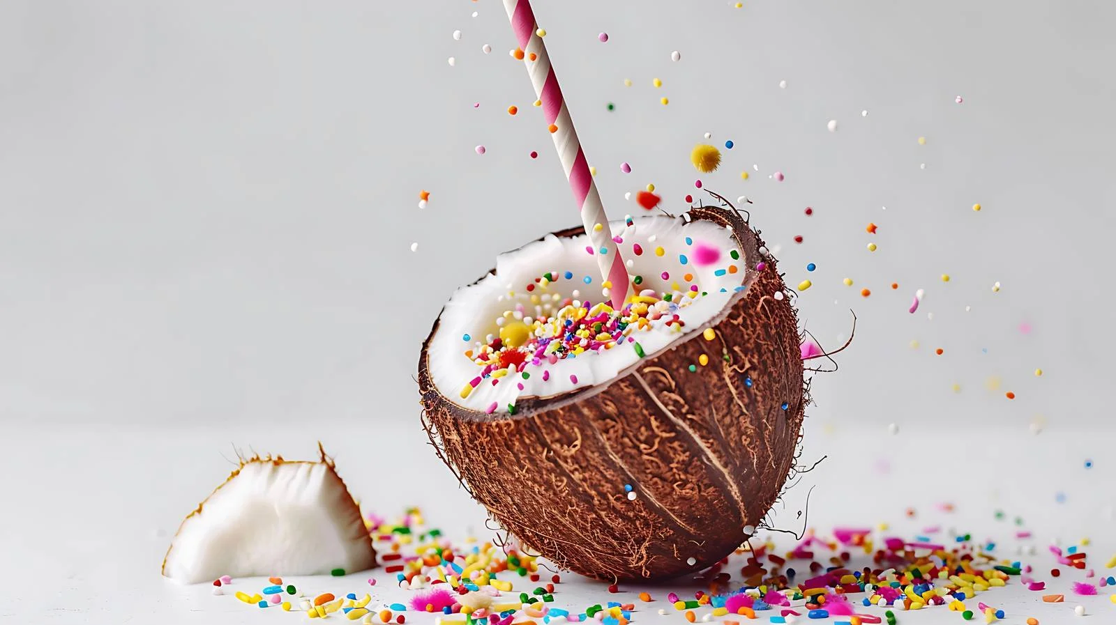Delicious Coconut Dessert with Colorful Sprinkles — free download from Dotvec