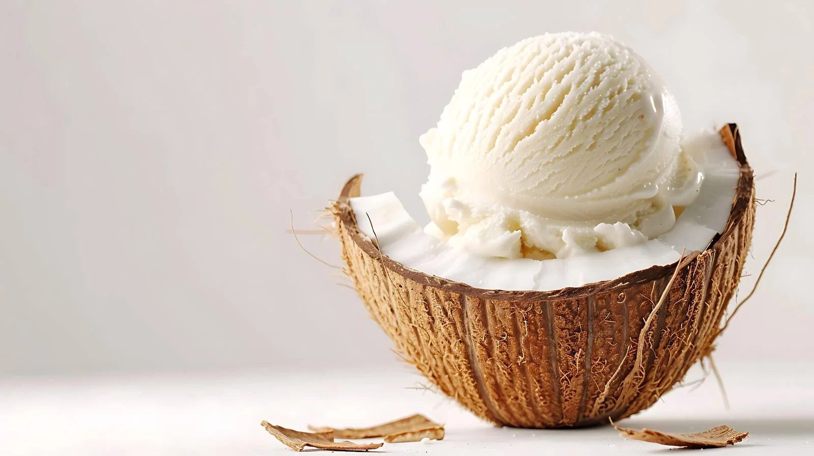 Coconut Ice Cream Cone Bright Background — free download from Dotvec