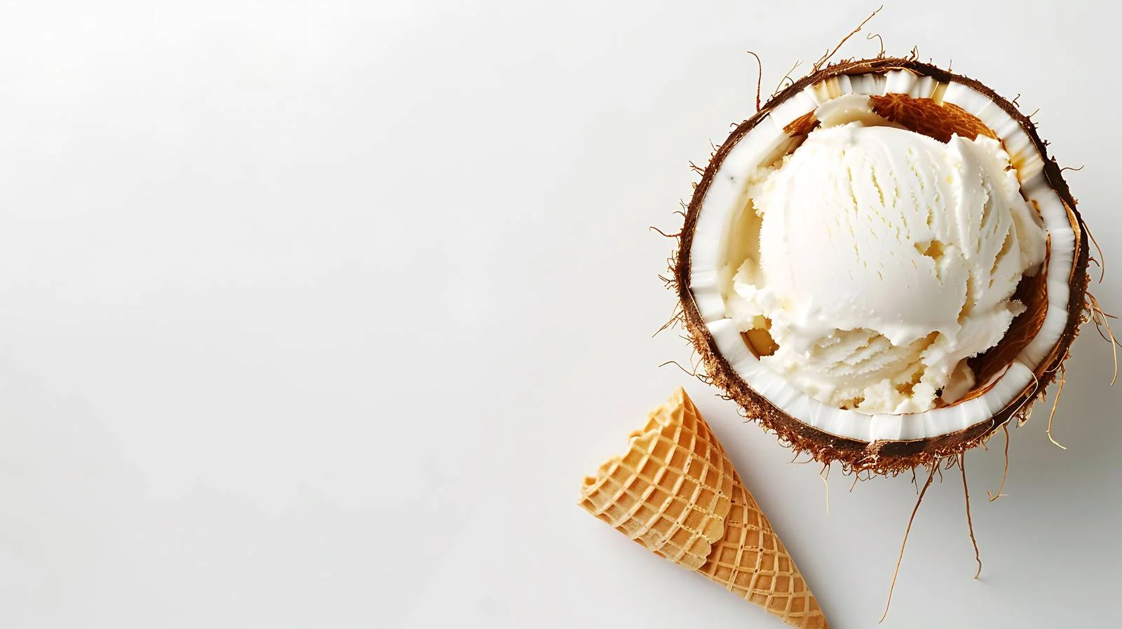 Coconut Ice Cream Bright Background — free download from Dotvec