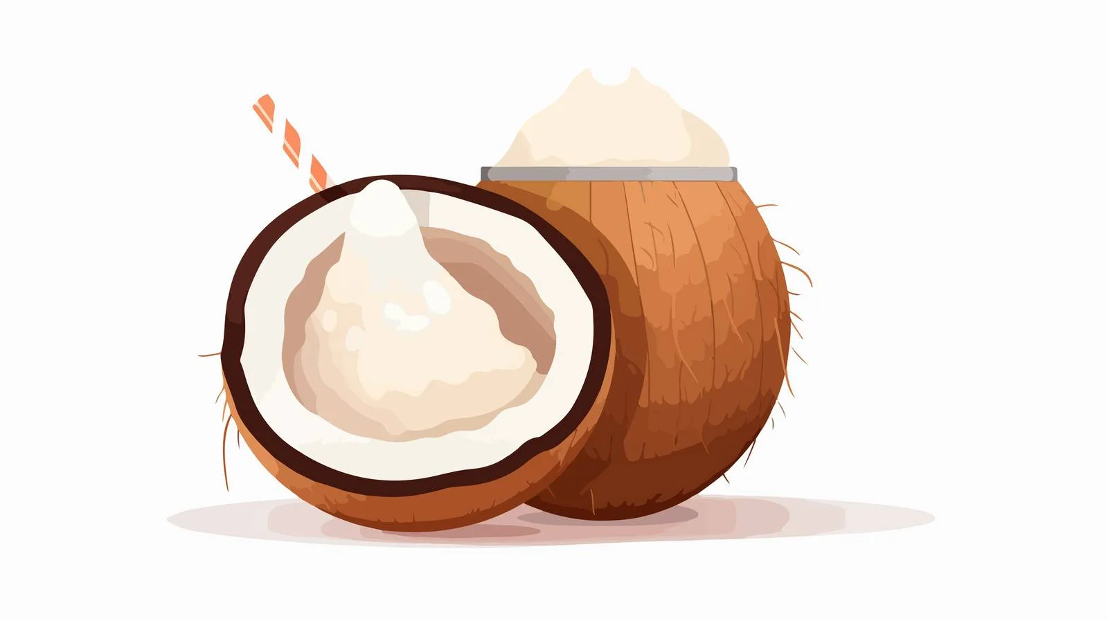 Coconut Drink Flat Design Concept — free download from Dotvec