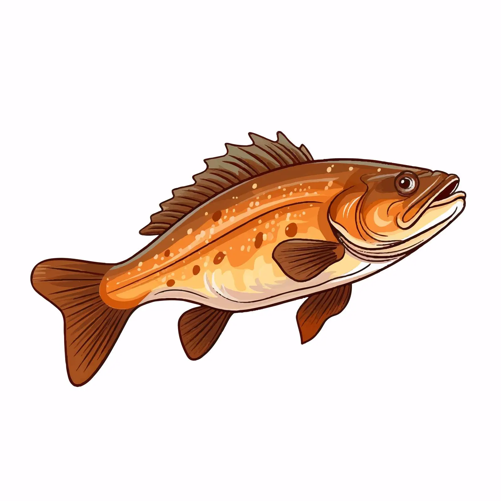 Cod Fish Vector Illustration on White Background — free download from Dotvec