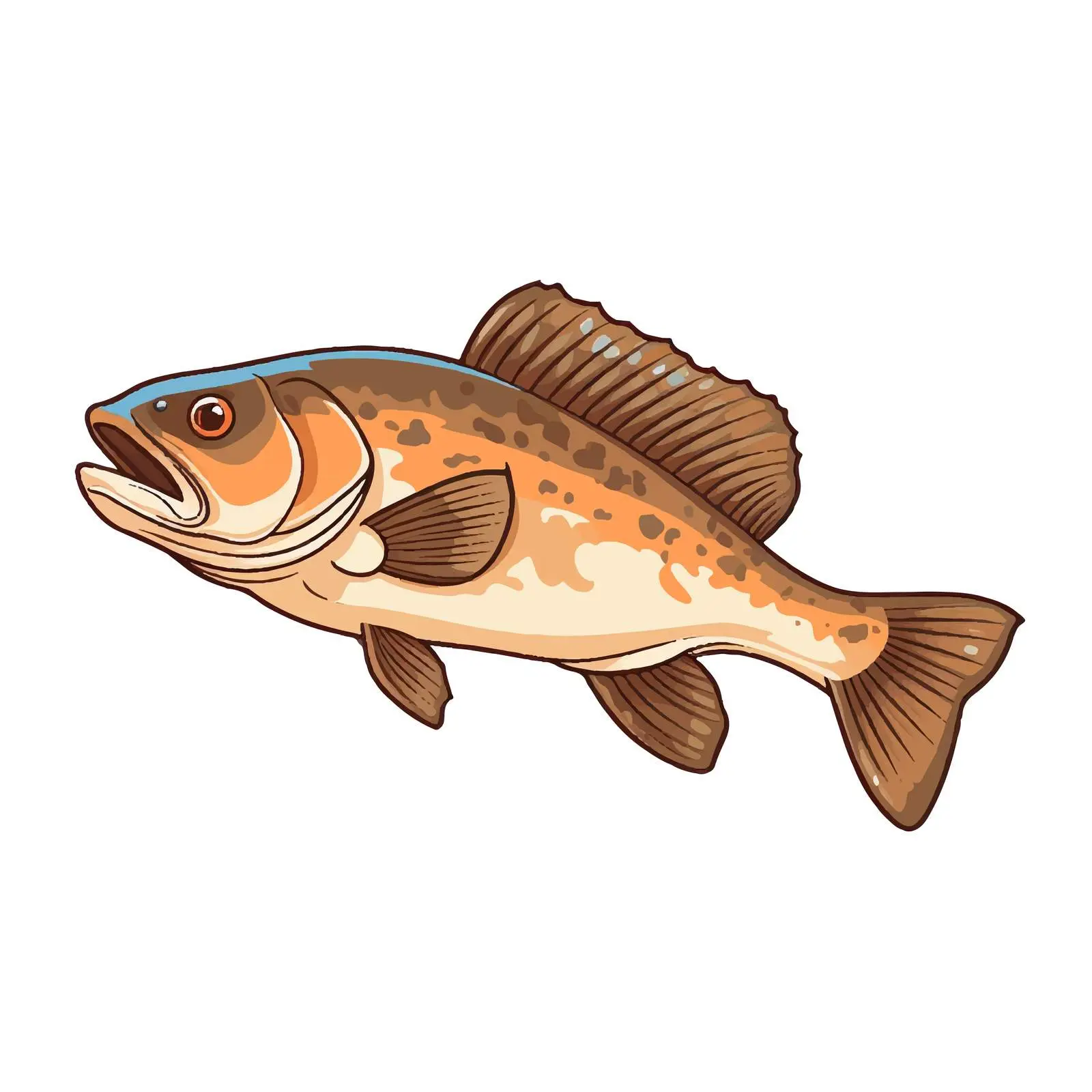 Cod Fish Vector Illustration on White Background — free download from Dotvec