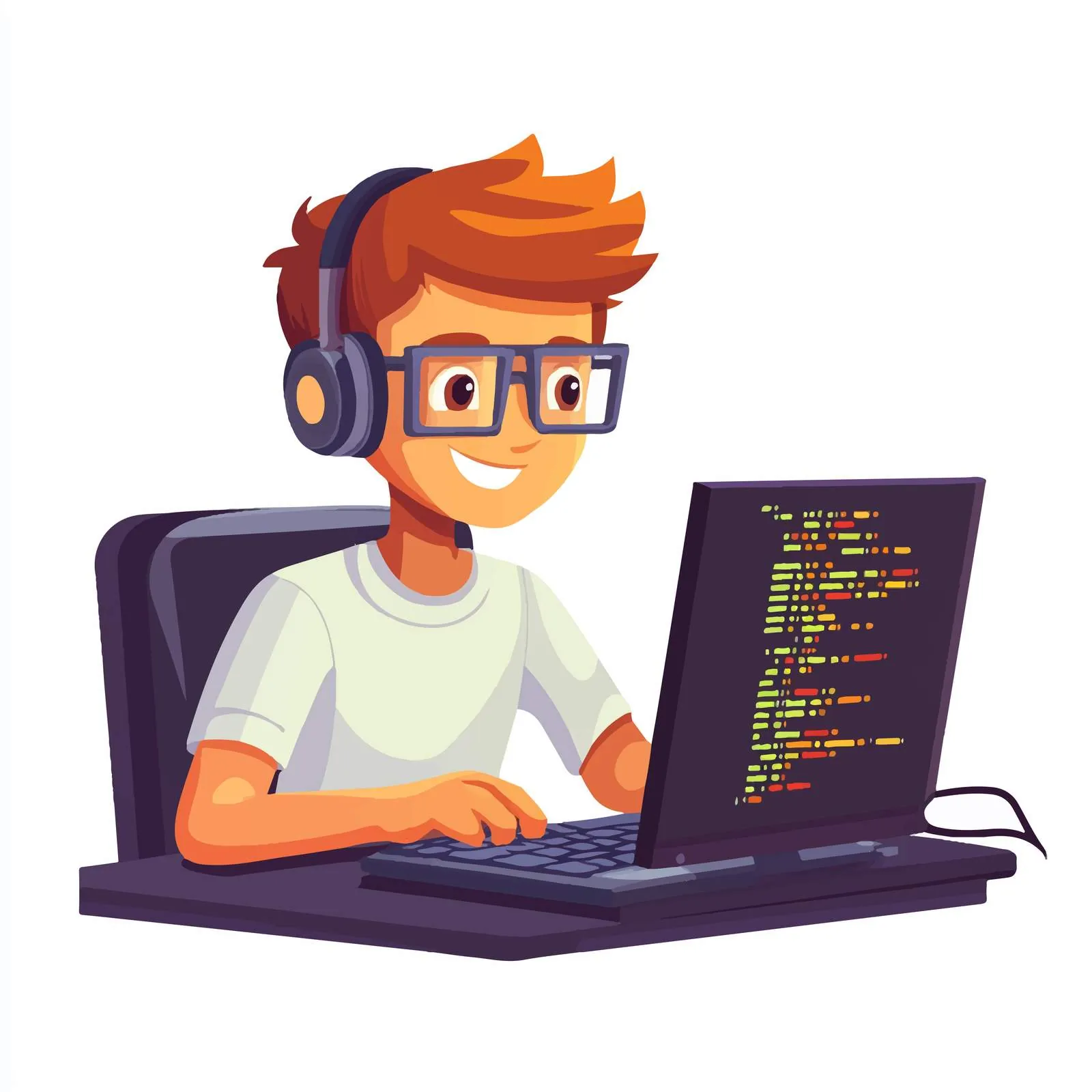 Software Developer Student and Coding Languages Vector – free app development image from Dotvec