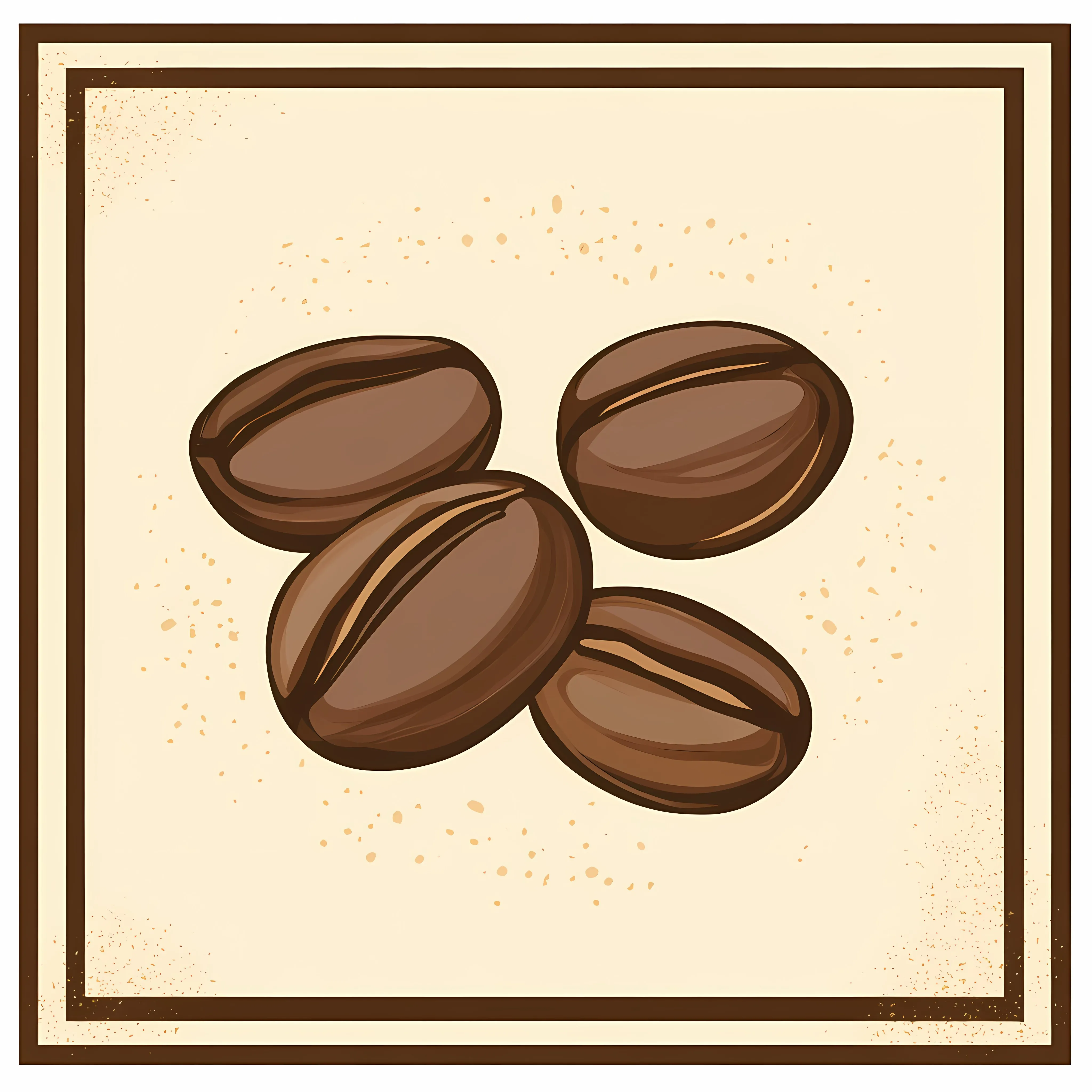 Cartoon Coffee Beans Flat Vector Illustration — free download from Dotvec