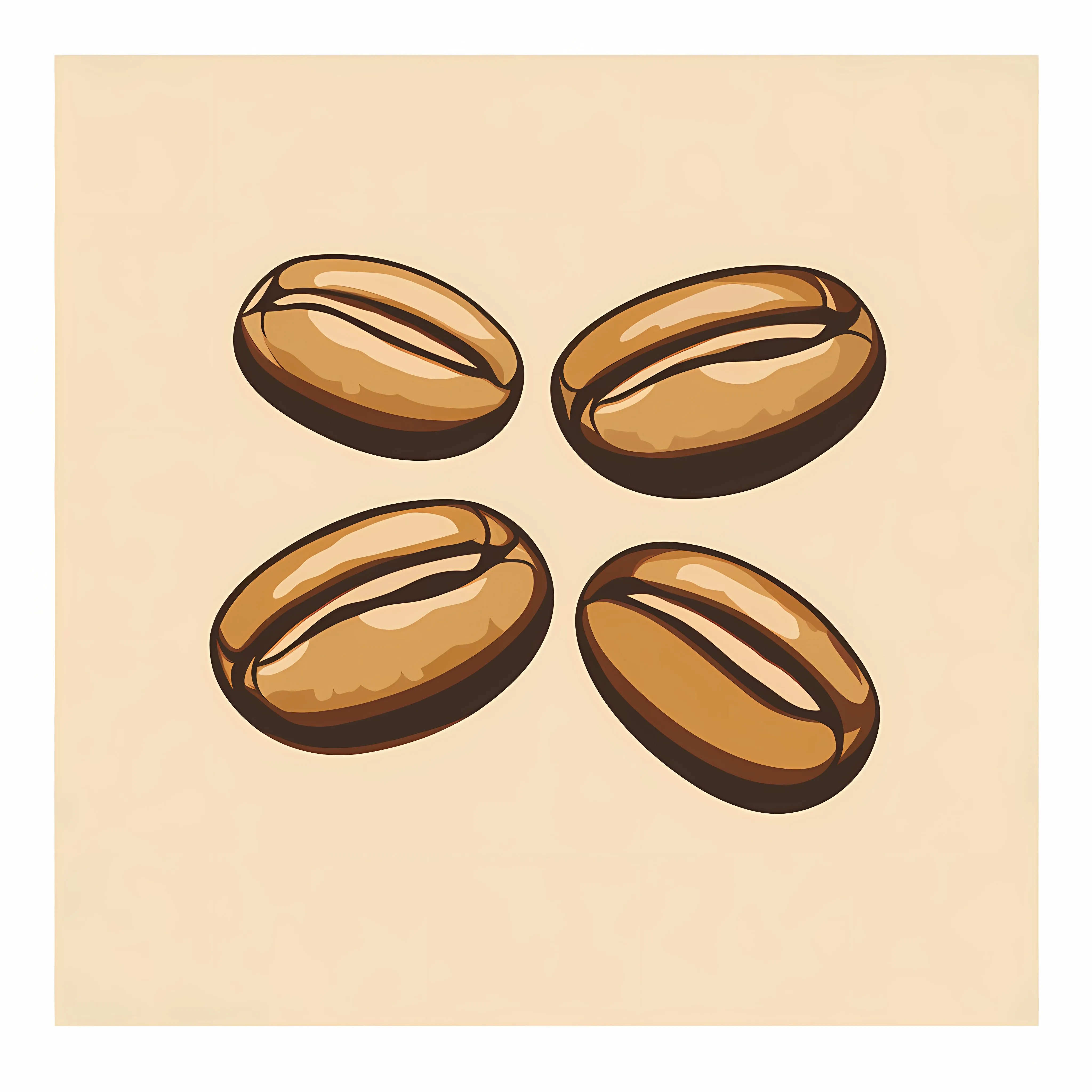 Cartoon Coffee Beans Vector Illustration — free download from Dotvec