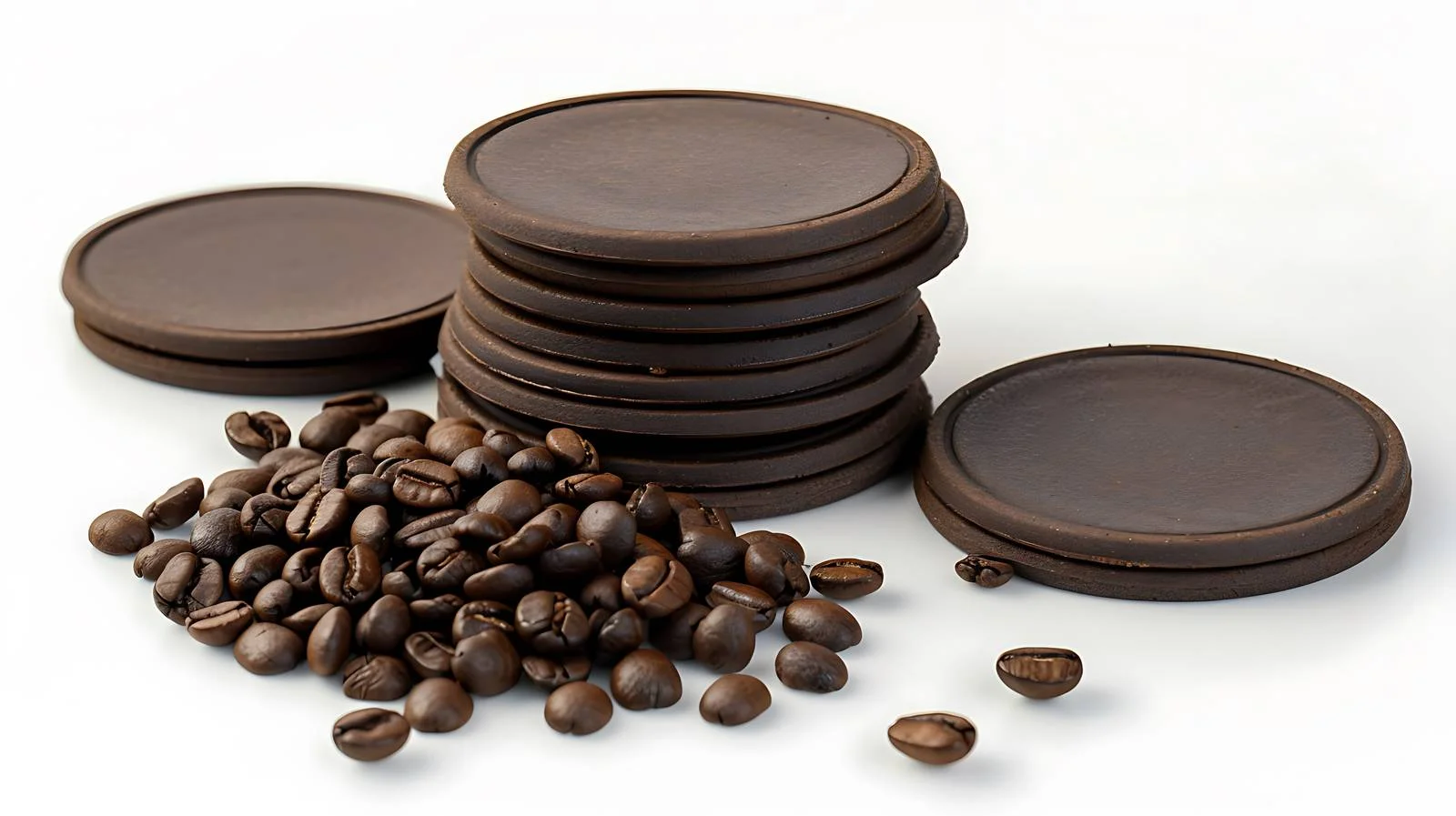 Coffee Coasters and Beans — free download from Dotvec