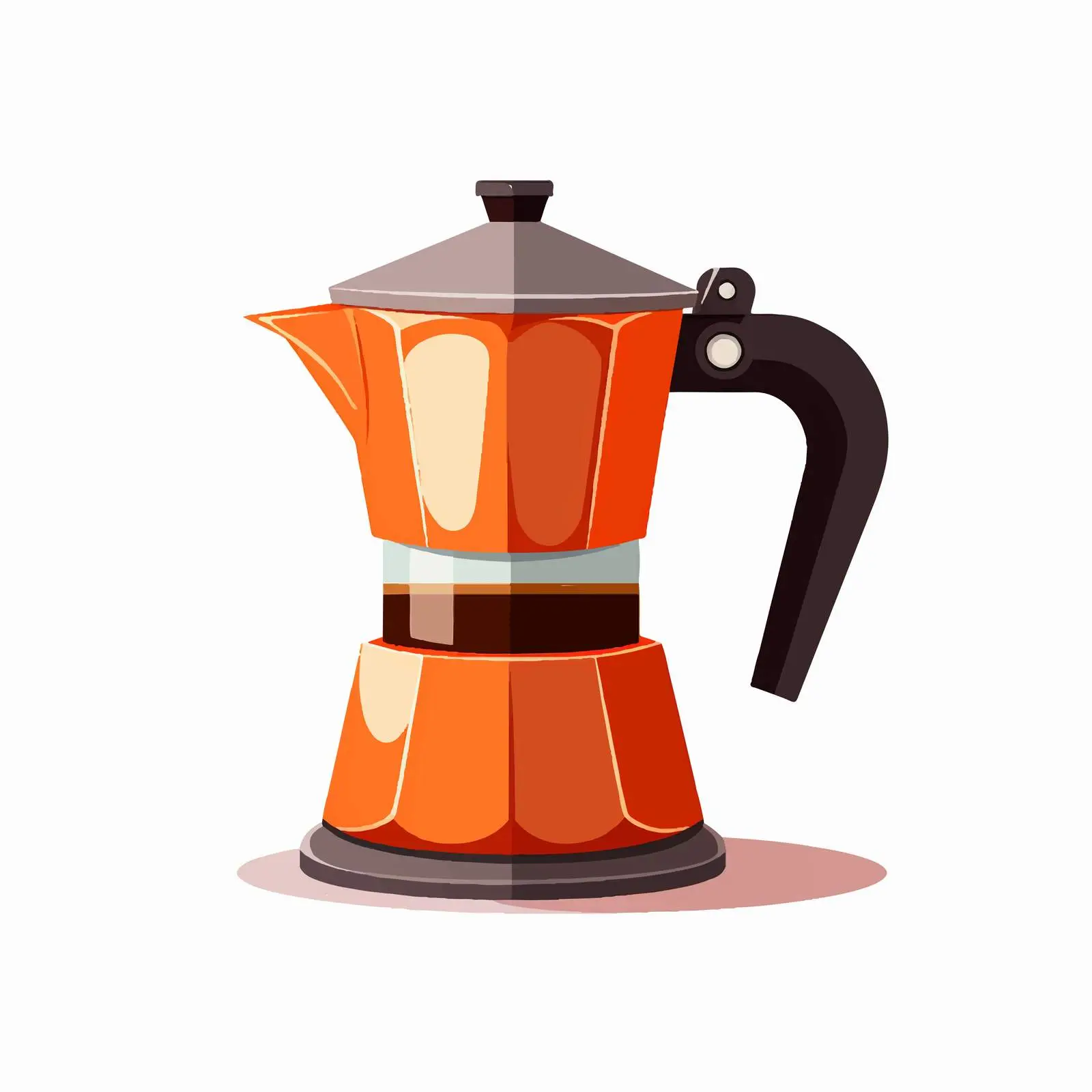 Brewed Coffee in Moka Pot with Cup — free download from Dotvec