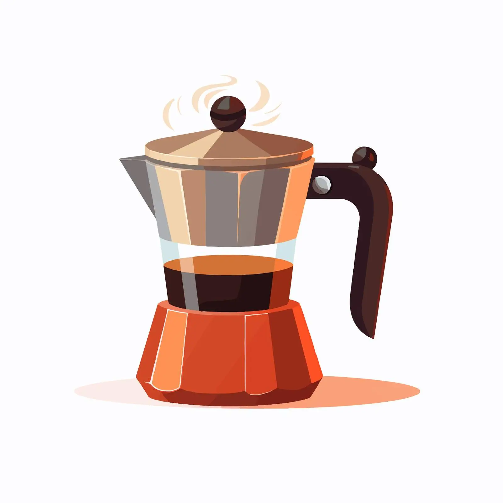 Brewed Coffee in Moka Pot with Cup — free download from Dotvec