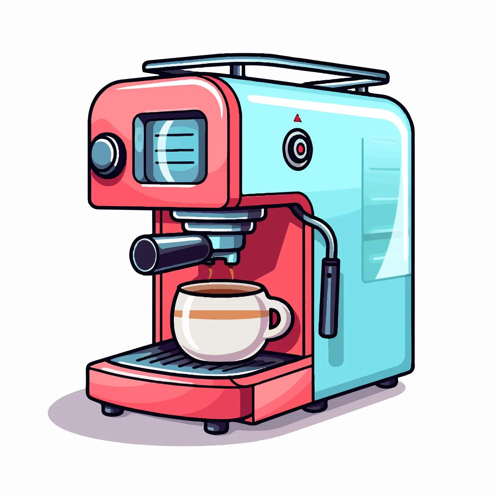 Cartoon Coffee Cup Maker Icon Vector Illustration — free download from Dotvec