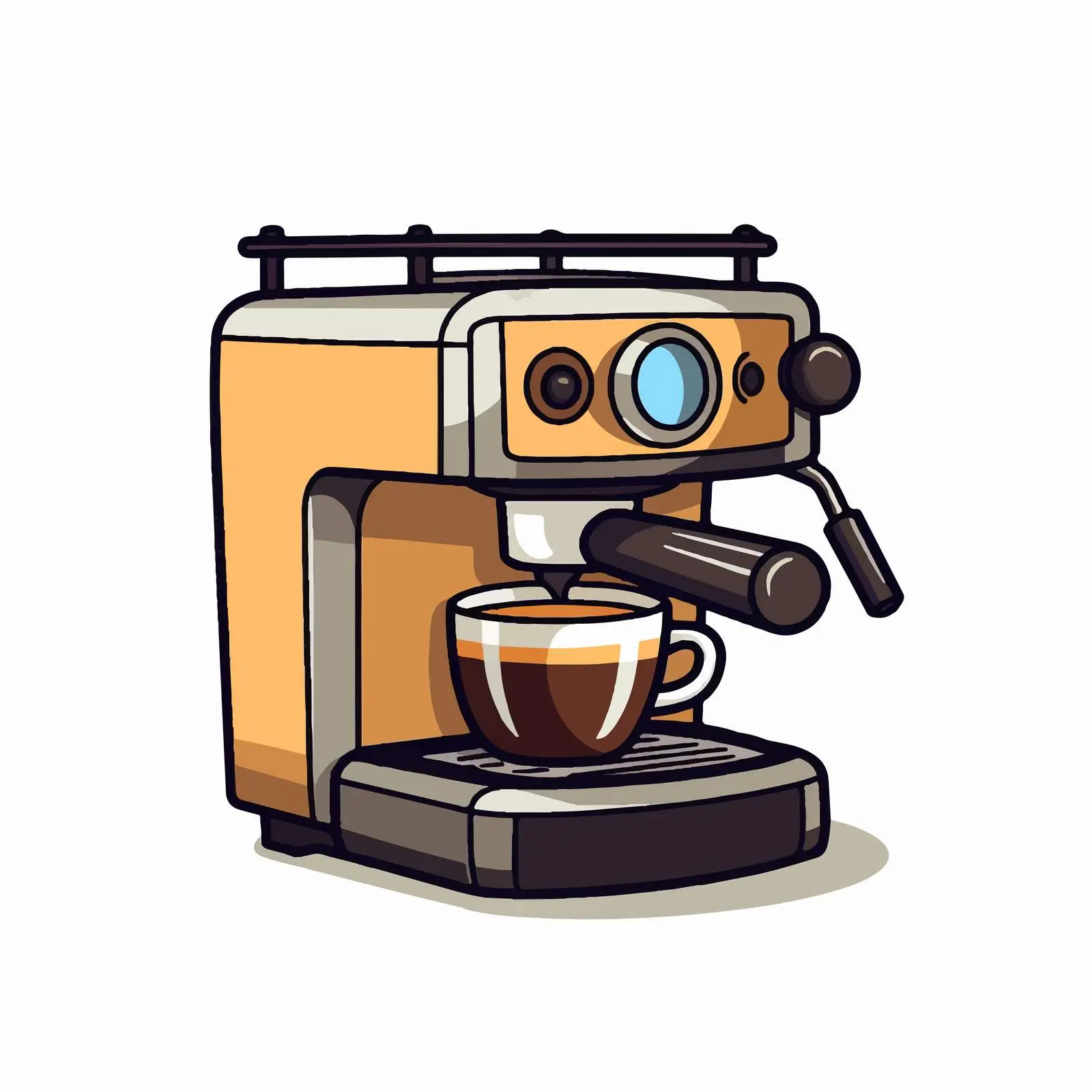 Cartoon Coffee Cup Maker Icon Vector Illustration — free download from Dotvec