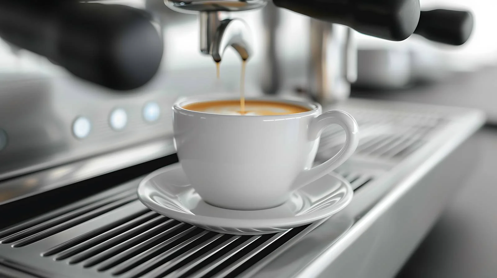 Coffee Cup on Coffee Machine at Coffee Shop — free download from Dotvec