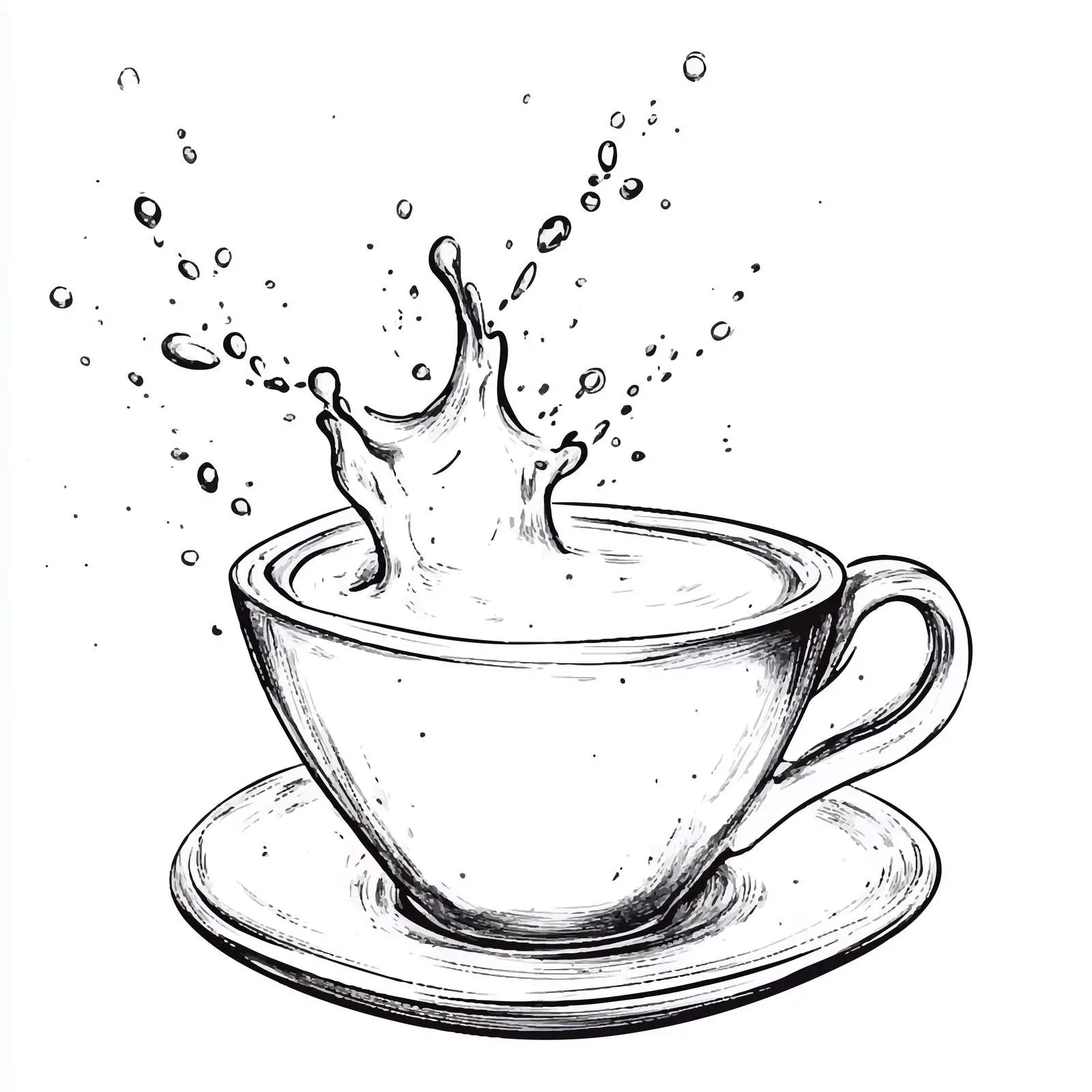 Hand-Drawn Coffee Cup Sketch — free download from Dotvec