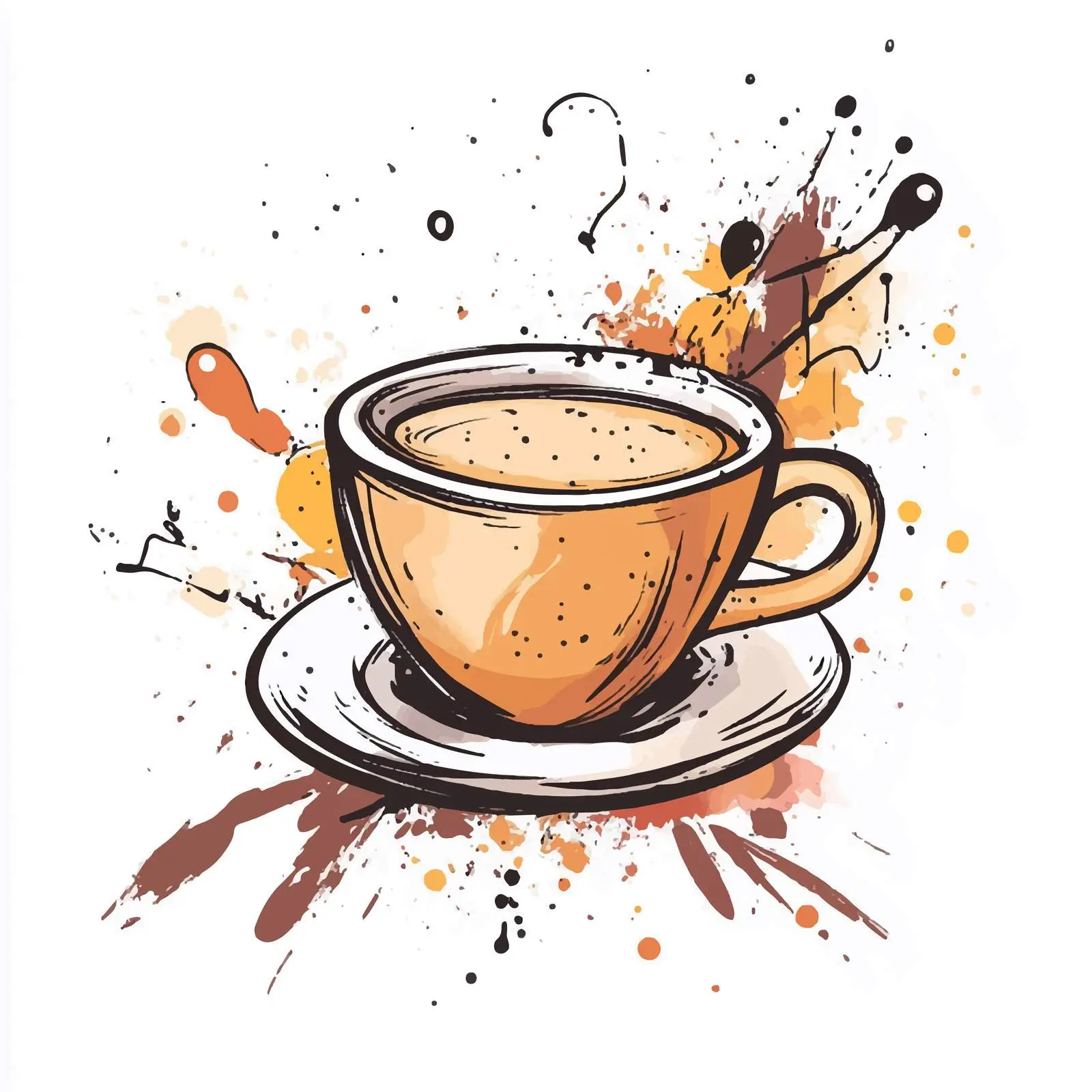 Hand Drawn Coffee Cup Illustration — free download from Dotvec