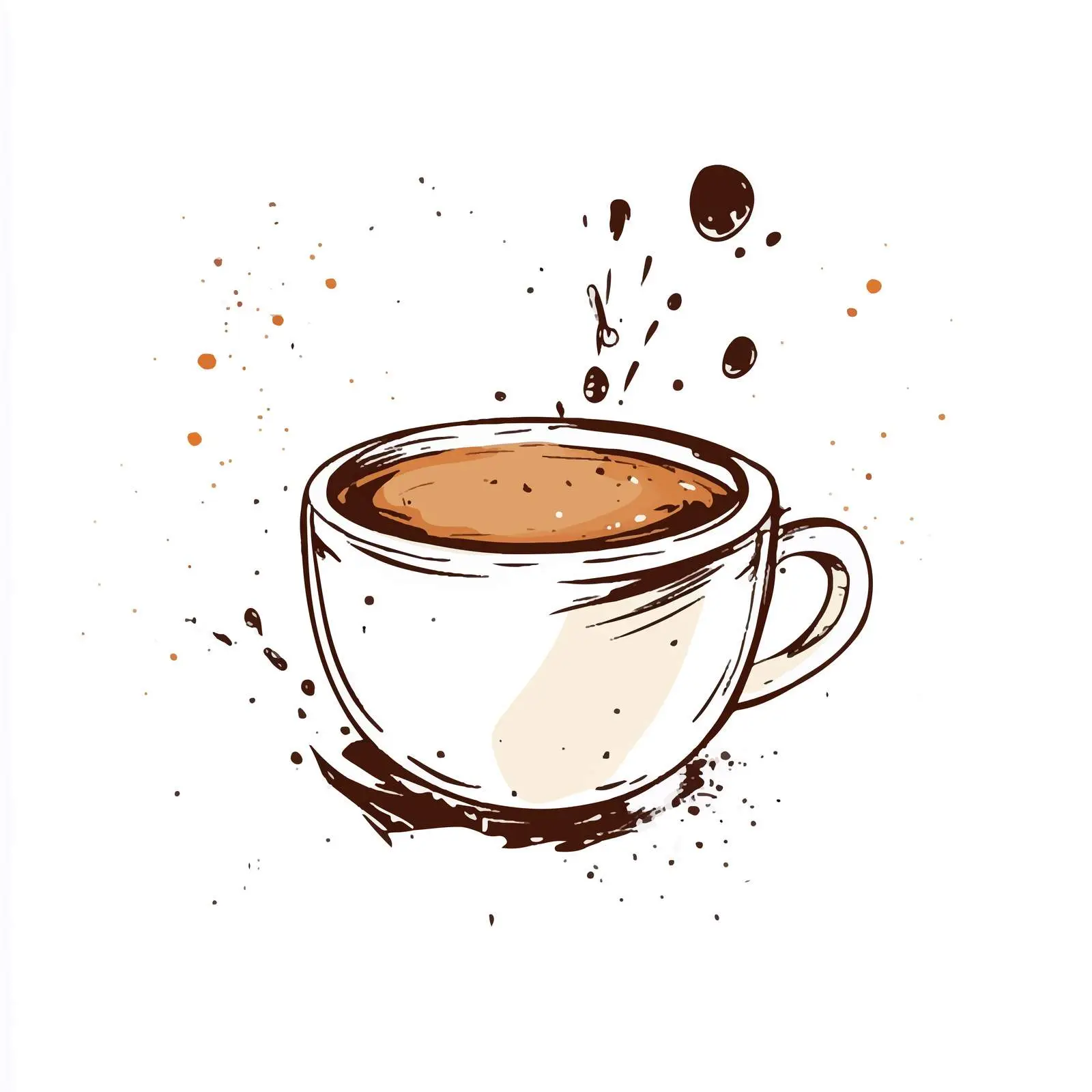 Hand-Drawn Coffee Cup Sketch — free download from Dotvec