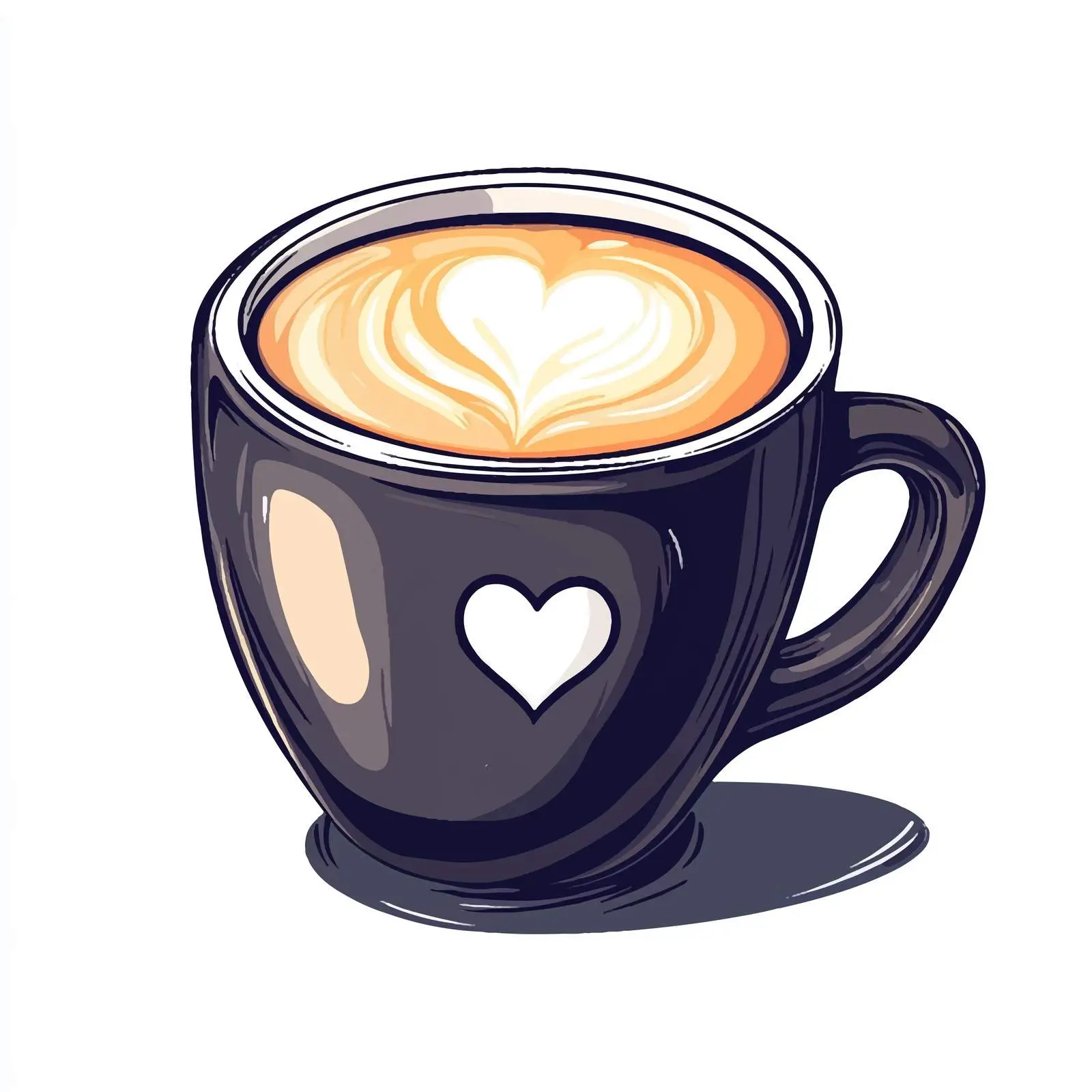 Hand-Drawn Cartoon Coffee Mug Vector — free download from Dotvec