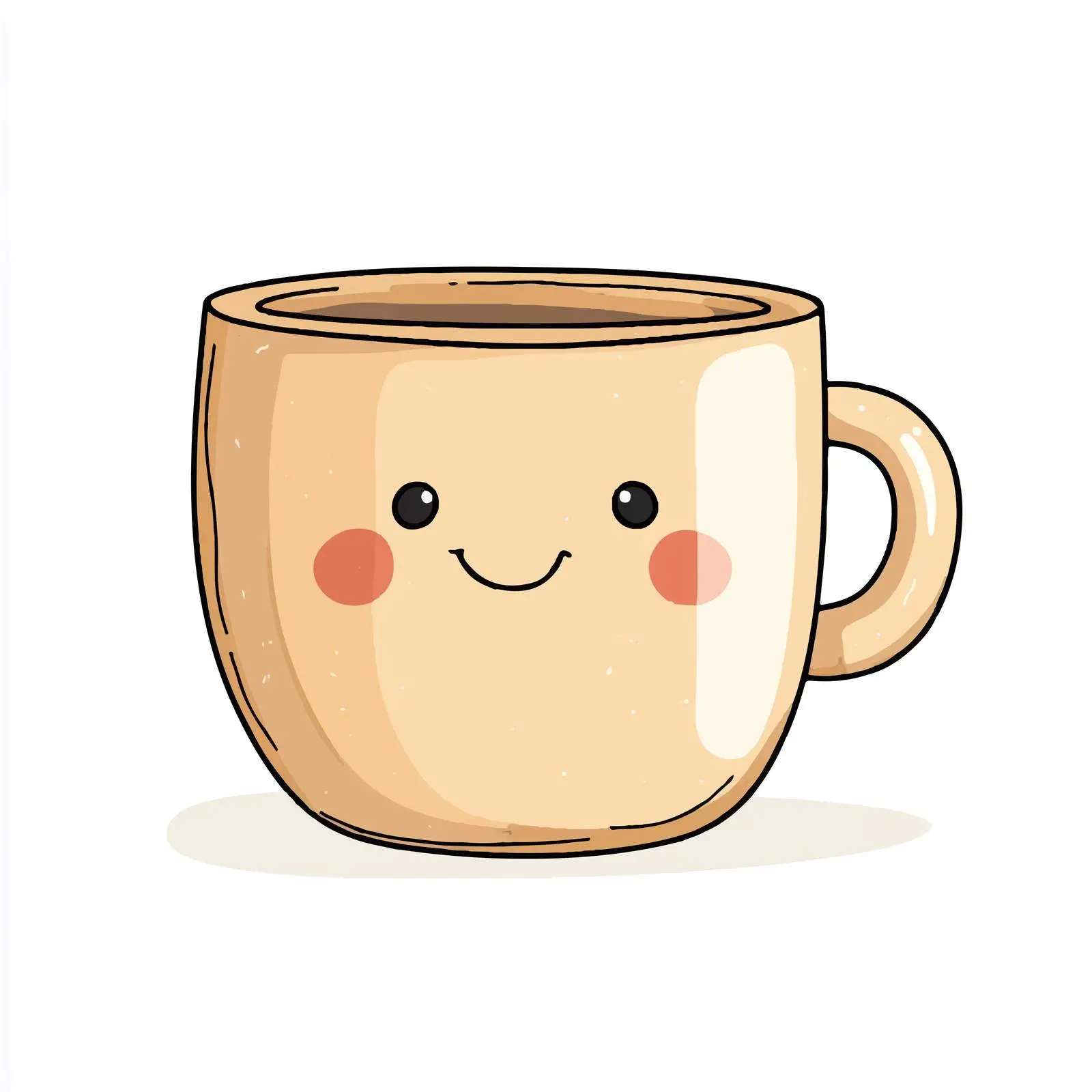 Hand-Drawn Cartoon Coffee Mug Vector — free download from Dotvec