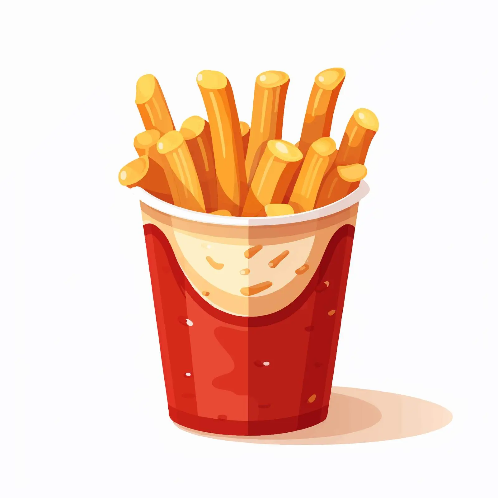 Cartoon Vector of Coffee and French Fries — free download from Dotvec