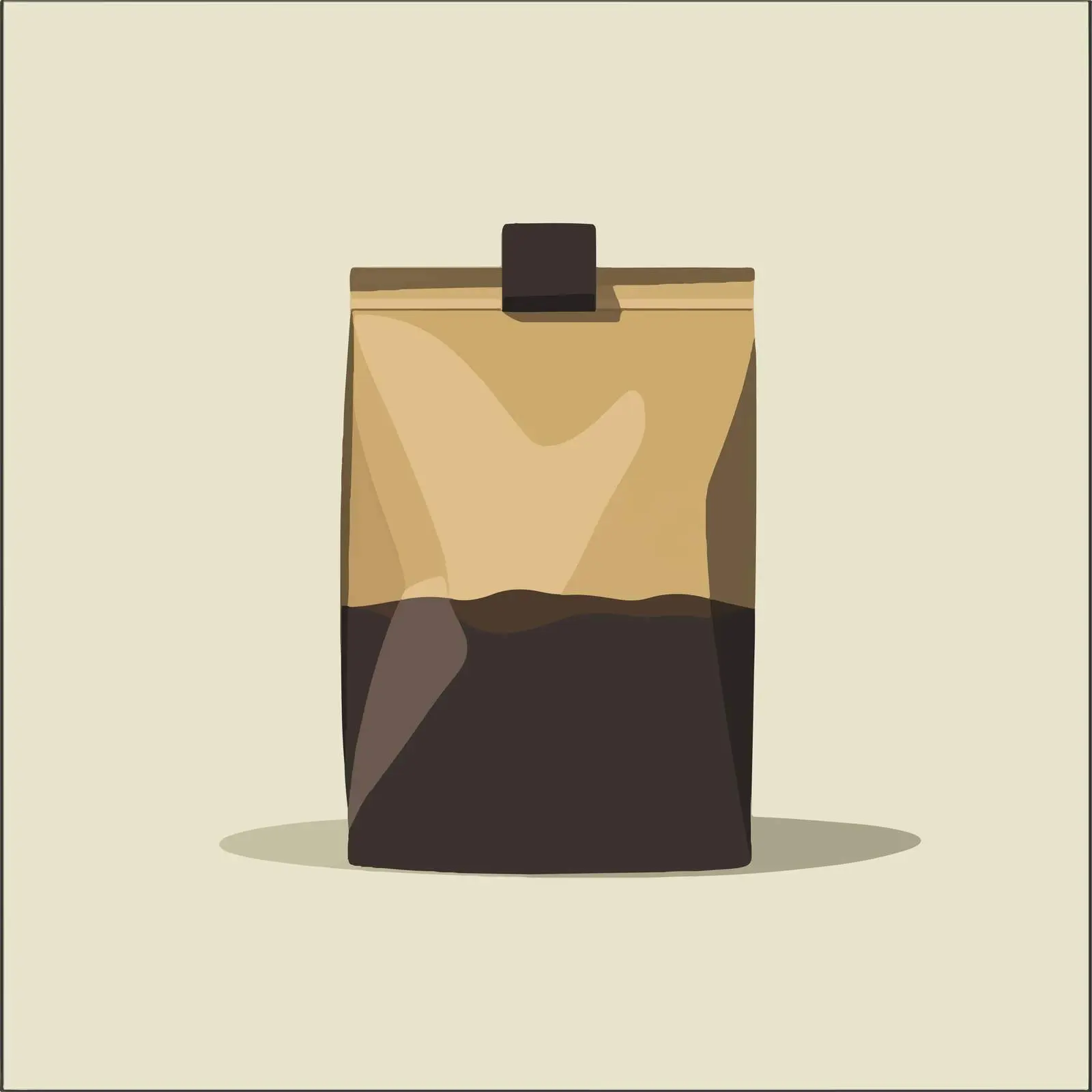 Coffee Sack Vector Illustration in Frame — free download from Dotvec